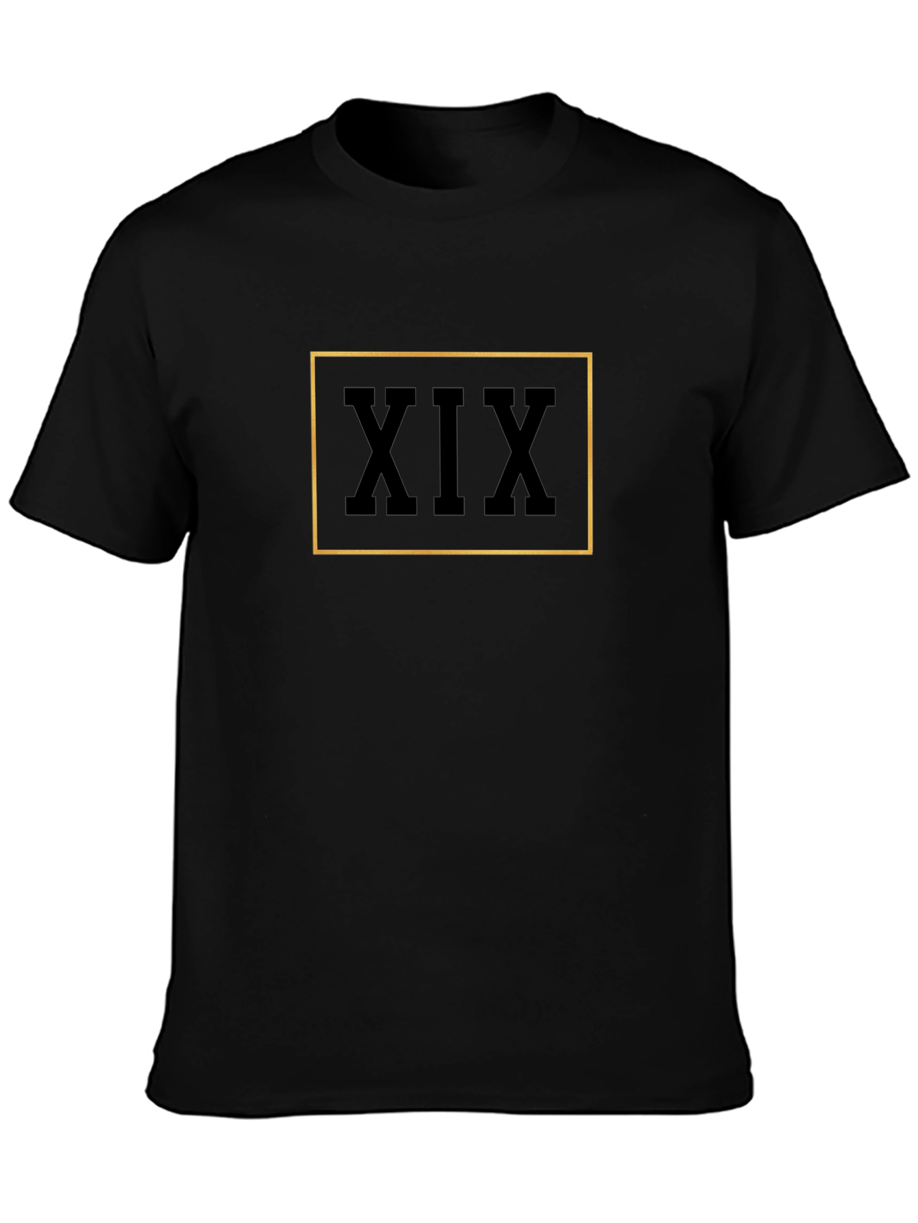 Mens Black T-Shirt with XIX Graphic