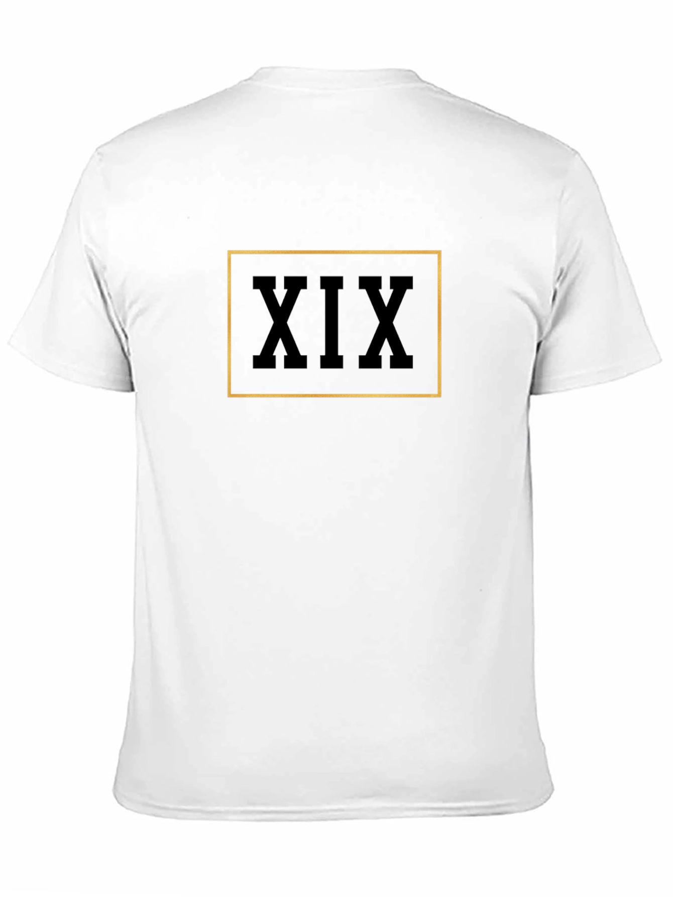 Mens Black T-Shirt with XIX Graphic