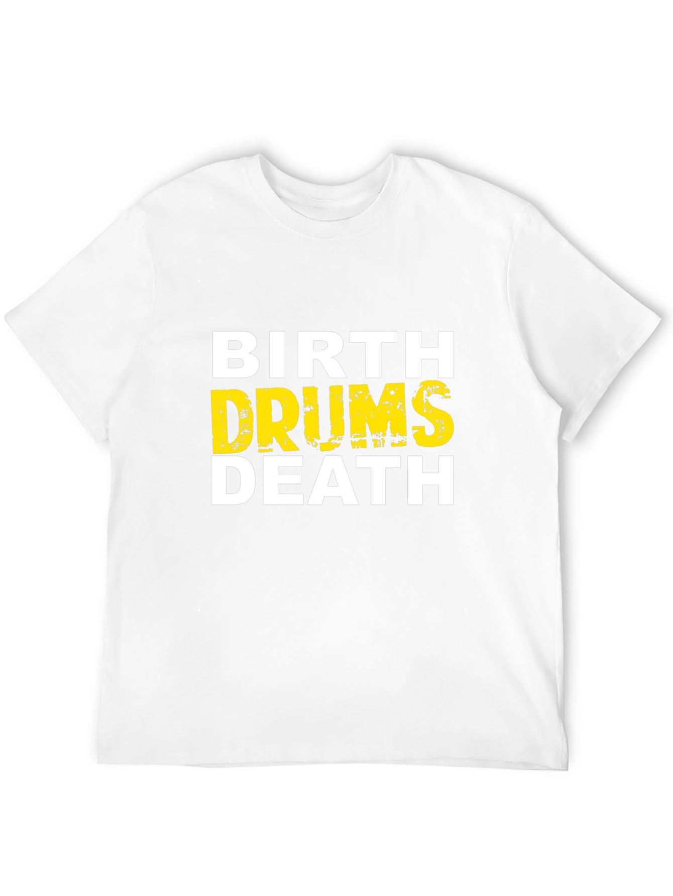 Birth Drums Death Graphic Tee - Black Cotton T-Shirt