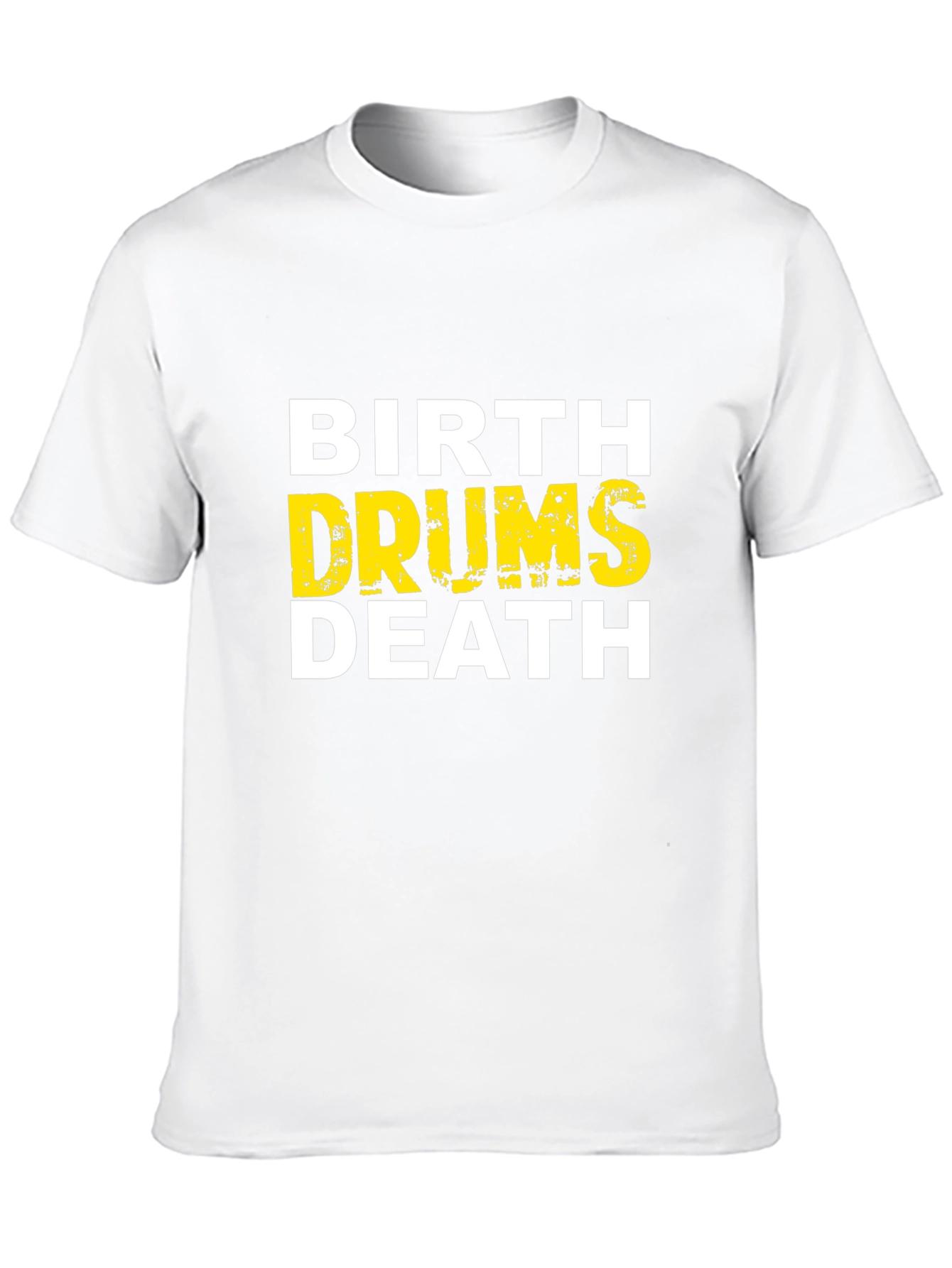 Birth Drums Death Graphic Tee - Black Cotton T-Shirt