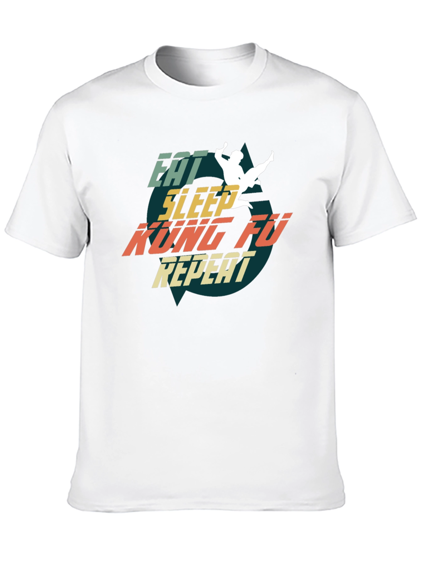 Eat Sleep Kung Fu Repeat T-Shirt Martial Arts Tee