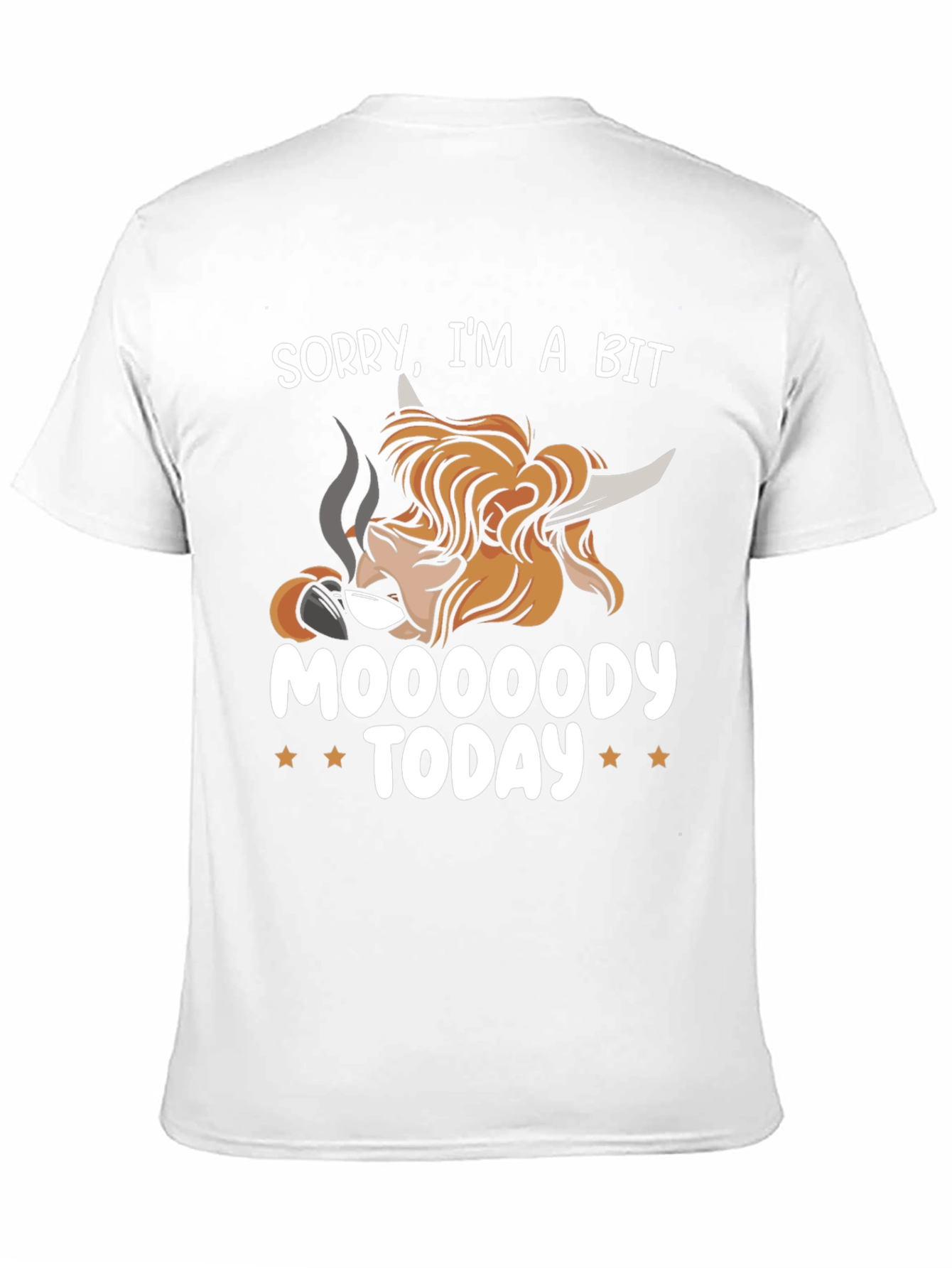Moody Highland Cow Graphic T-Shirt