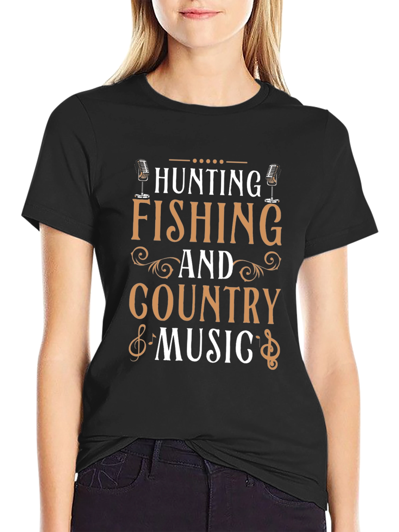 Hunting Fishing Country Music T-Shirt