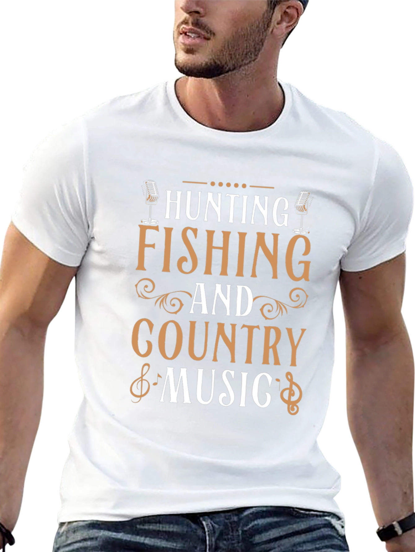 Hunting Fishing Country Music T-Shirt