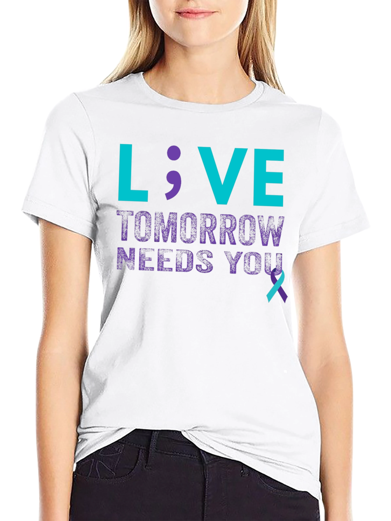 Live; Tomorrow Needs You T-Shirt - Suicide Prevention