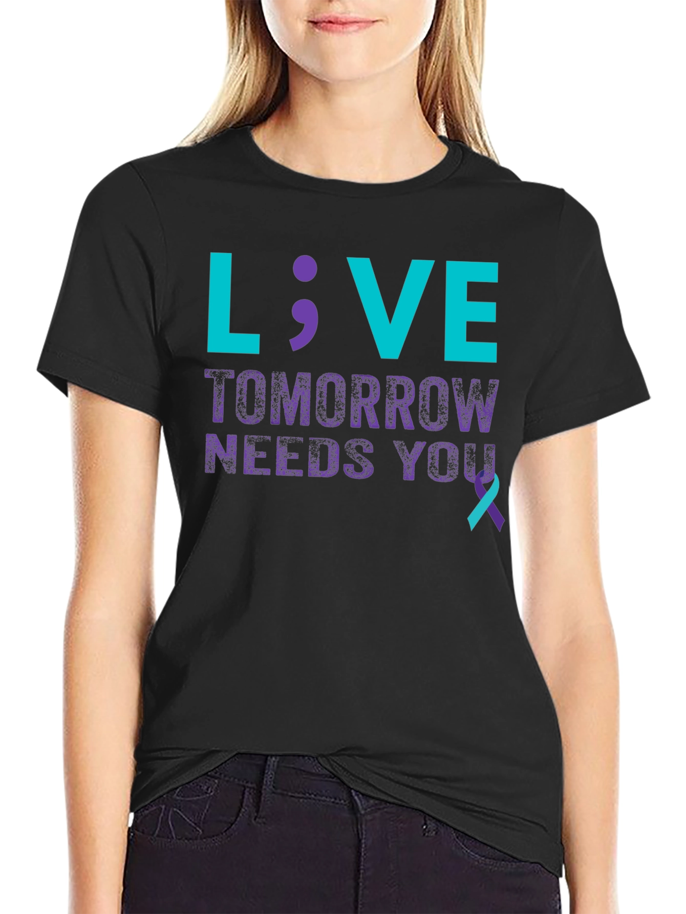 Live; Tomorrow Needs You T-Shirt - Suicide Prevention