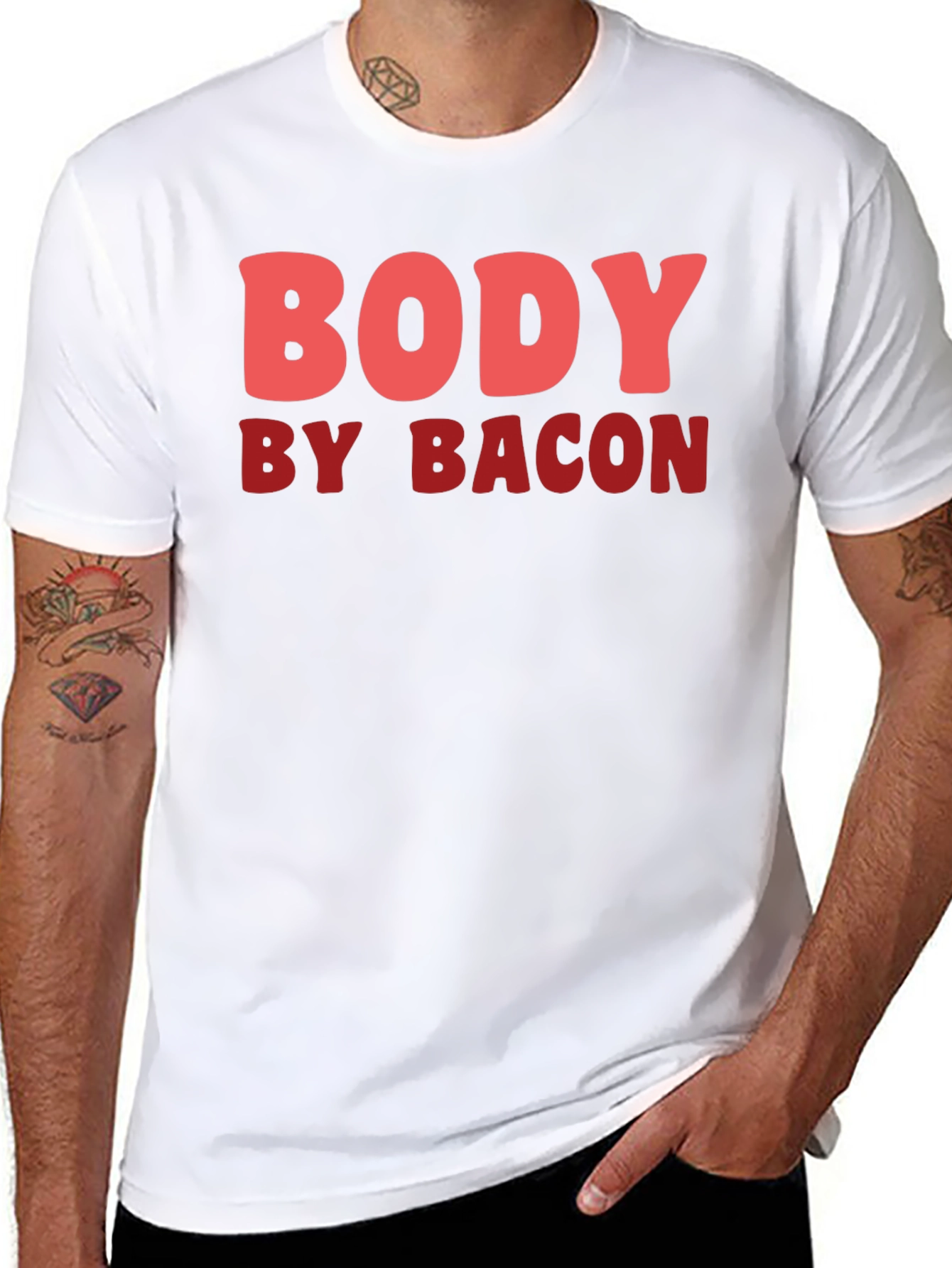 Body by Bacon Mens Black T-Shirt
