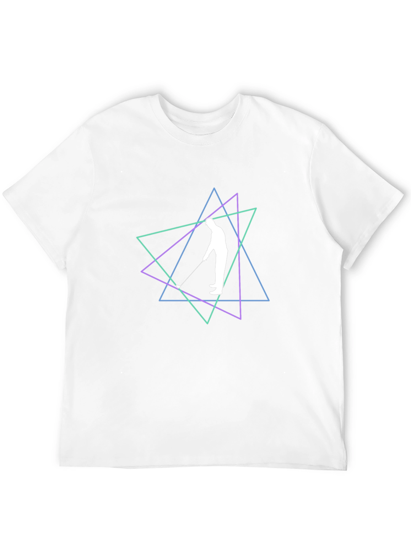 Geometric Golfer Graphic Tee - Stylish Casual Wear
