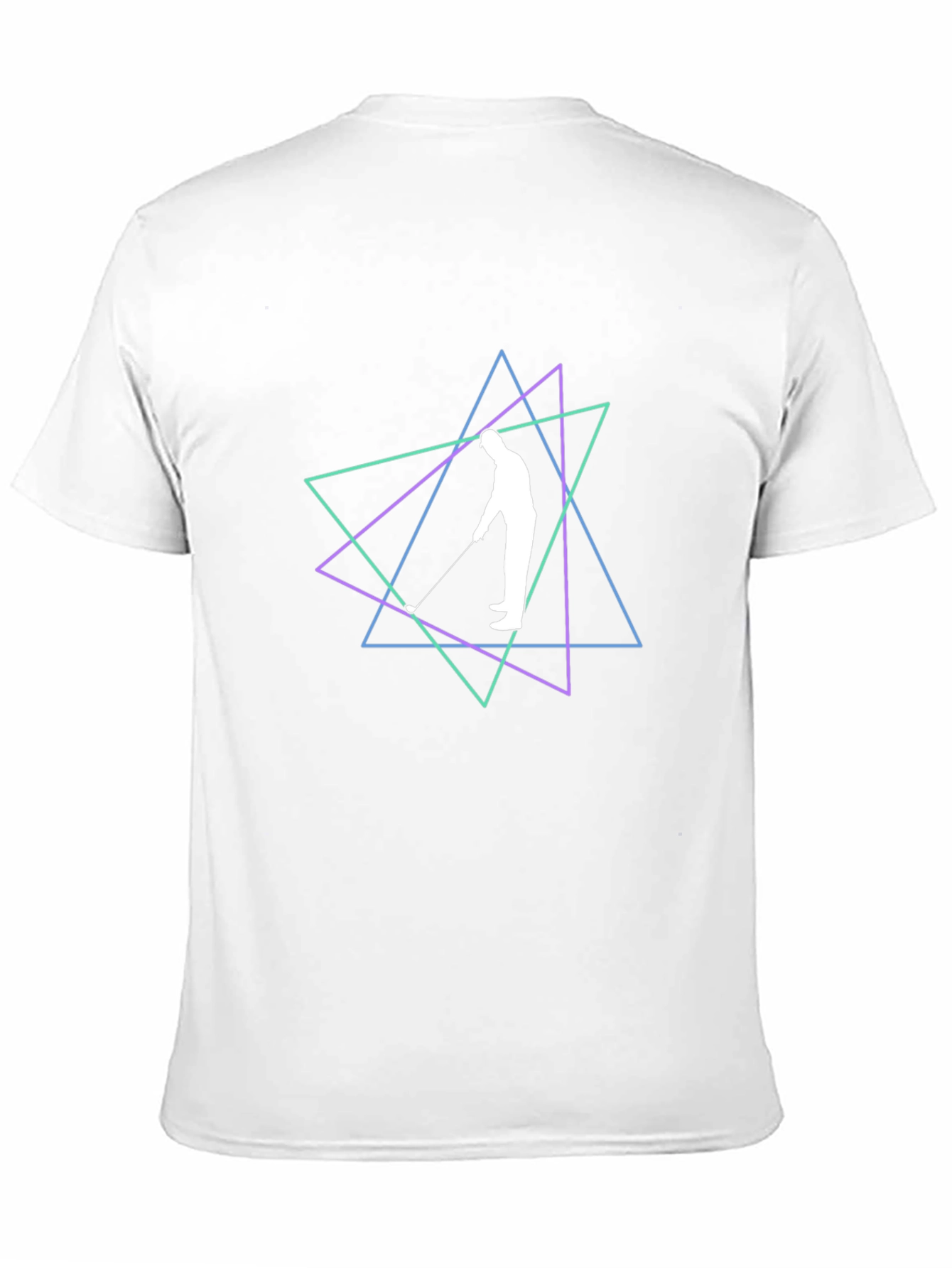Geometric Golfer Graphic Tee - Stylish Casual Wear