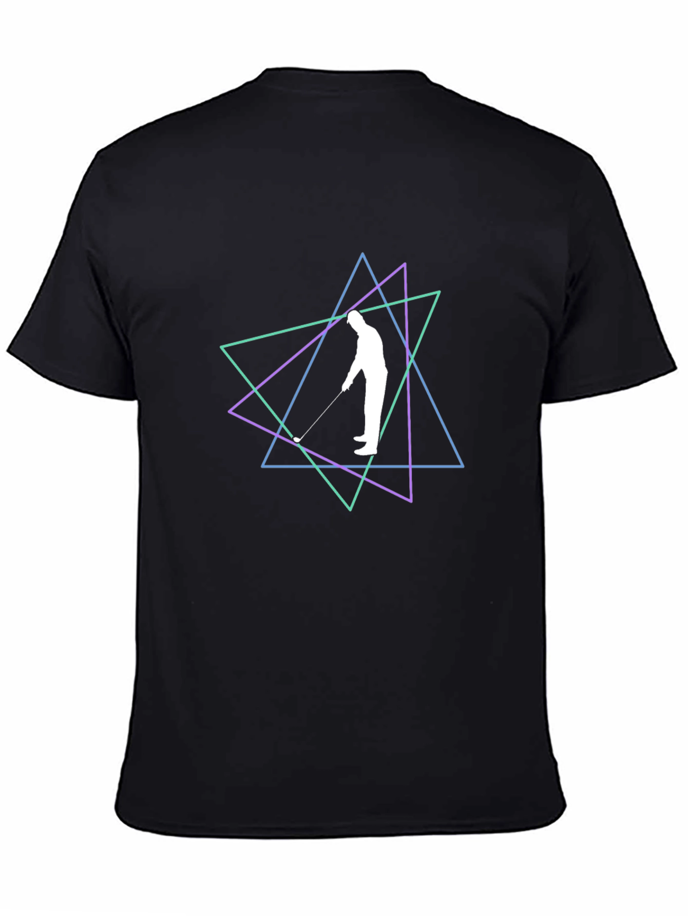 Geometric Golfer Graphic Tee - Stylish Casual Wear