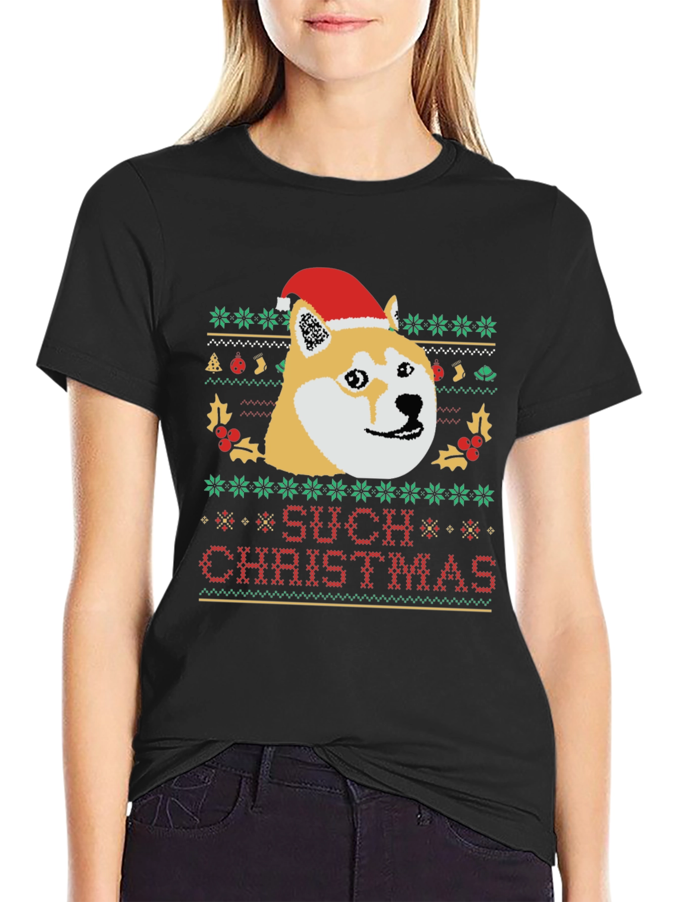 Doge Christmas Knit T-Shirt