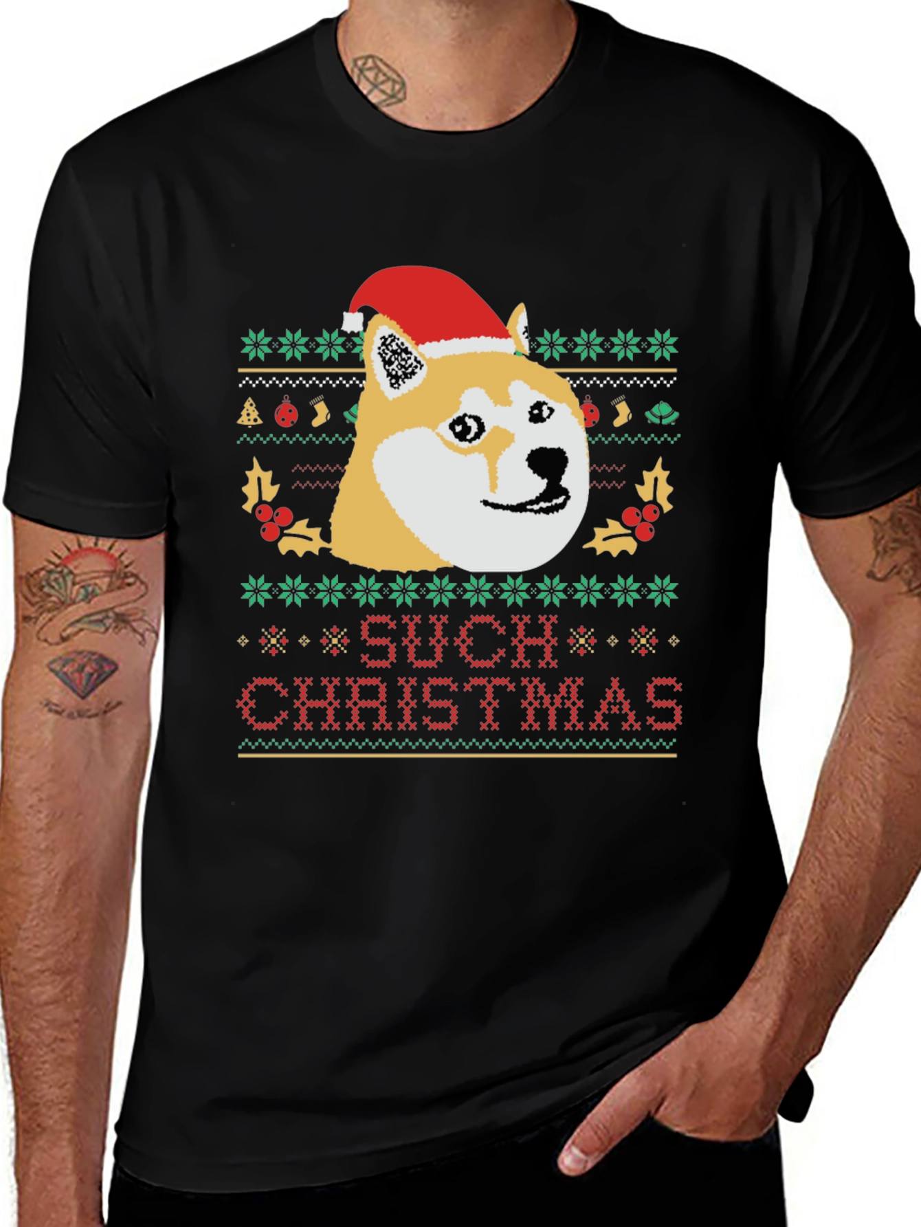 Doge Christmas Knit T-Shirt