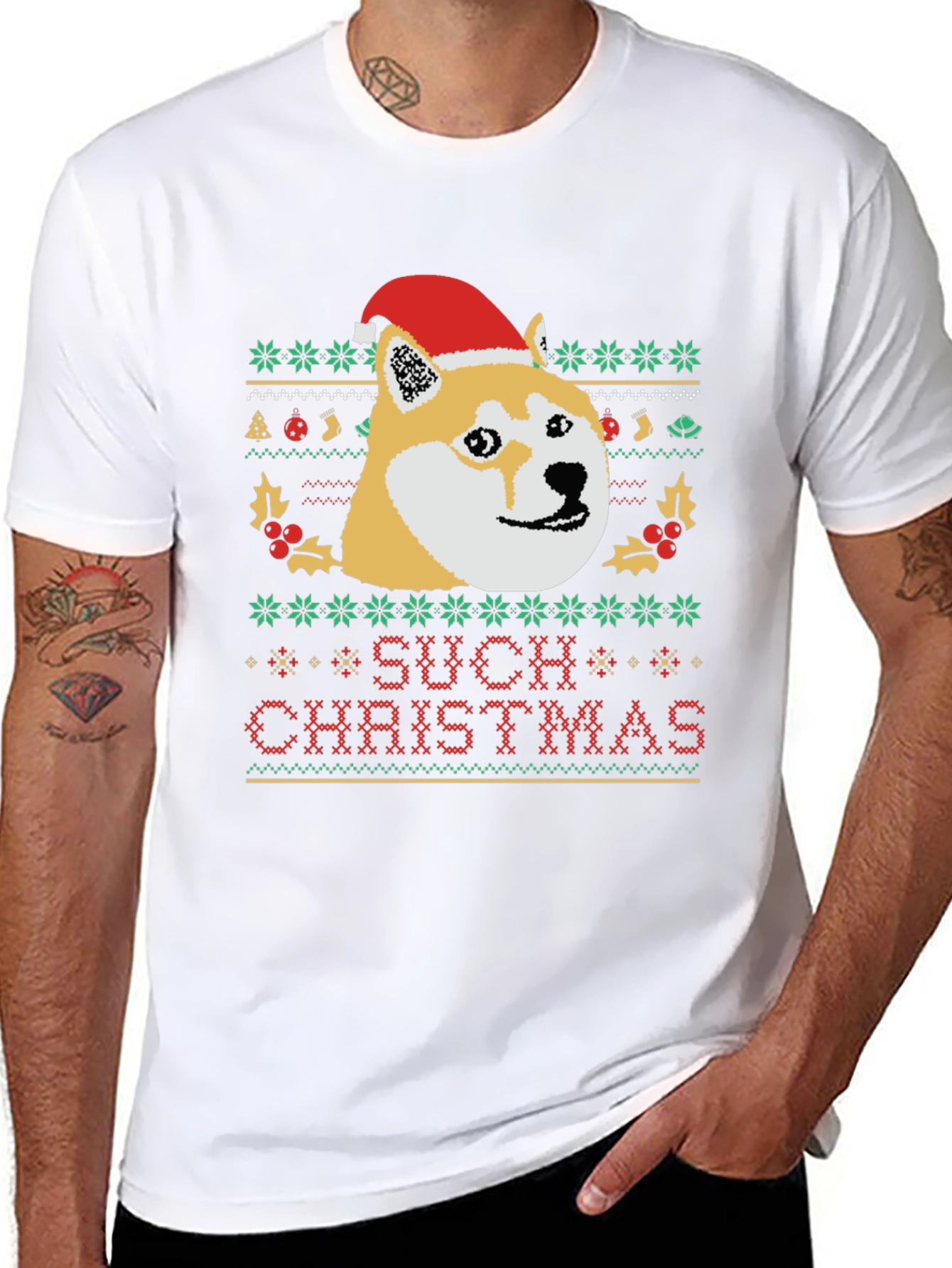 Doge Christmas Knit T-Shirt