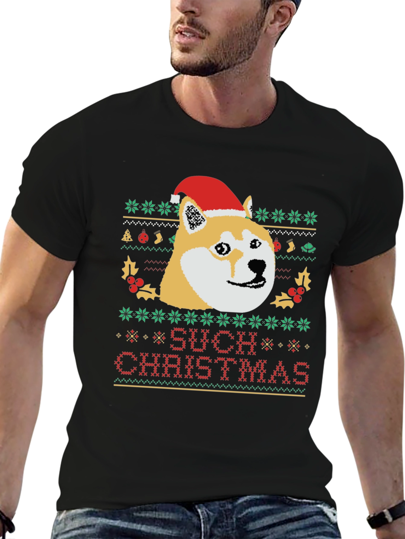 Doge Christmas Knit T-Shirt