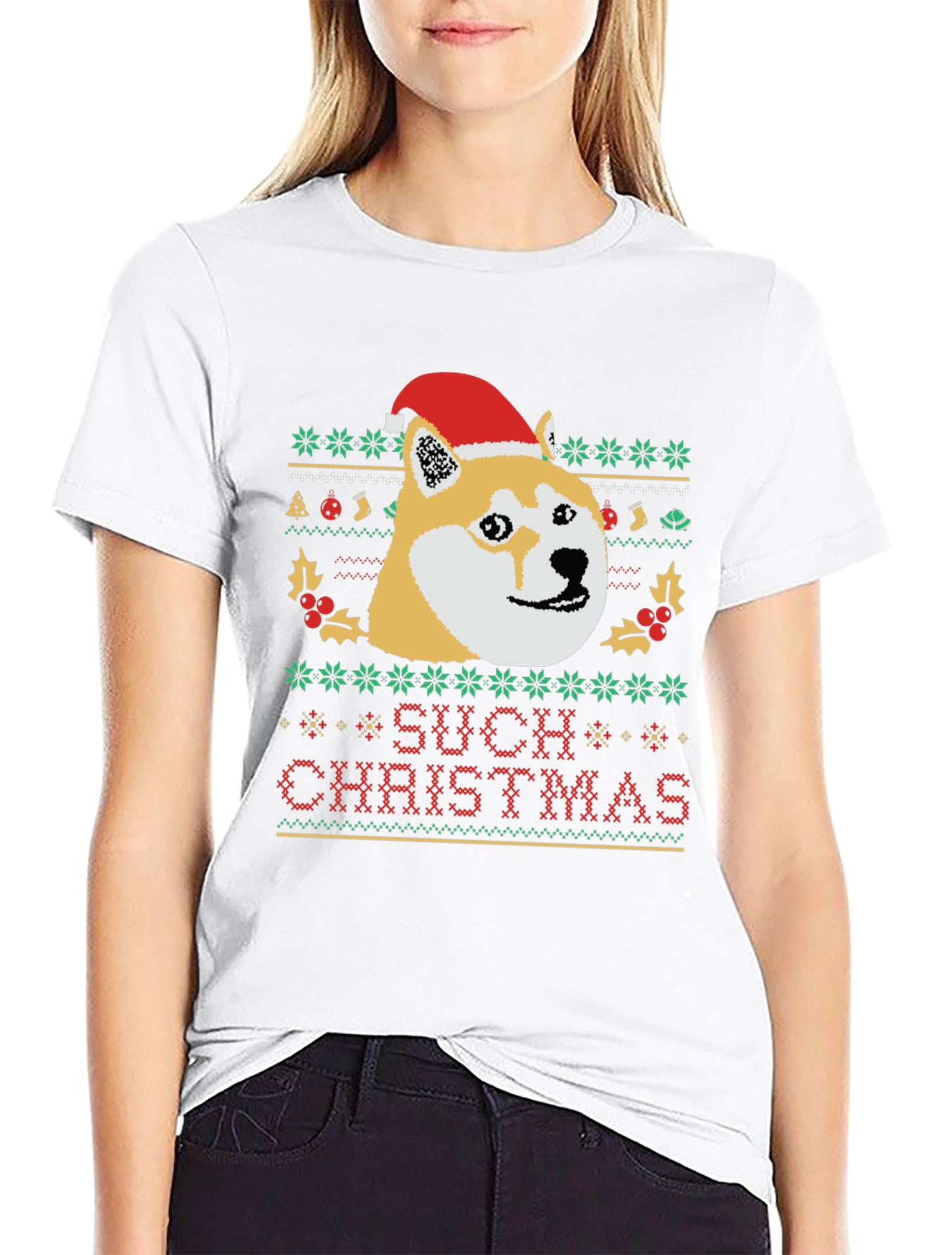 Doge Christmas Knit T-Shirt
