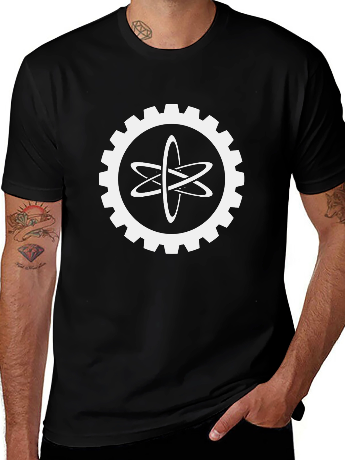 Atom Gear Graphic Tee - Science & Style Combined