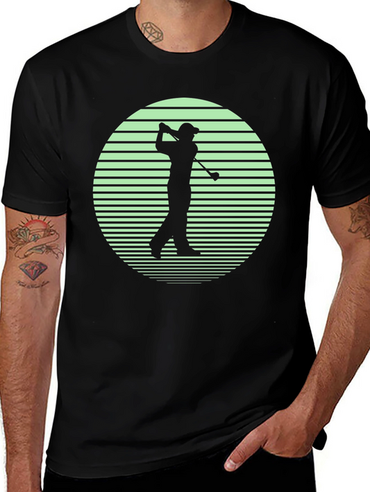 Golf Silhouette Graphic Tee - Retro Style T-Shirt