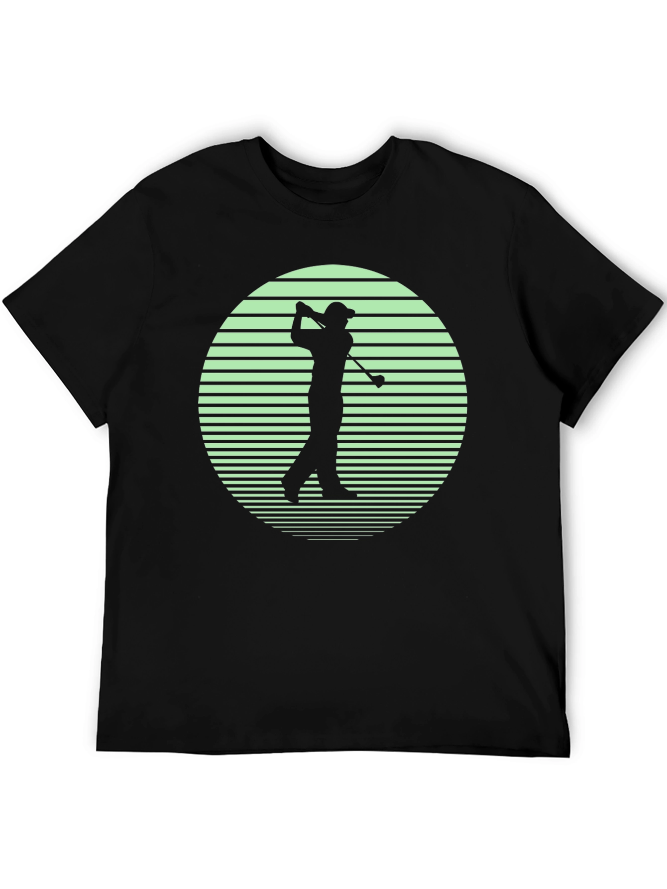 Golf Silhouette Graphic Tee - Retro Style T-Shirt