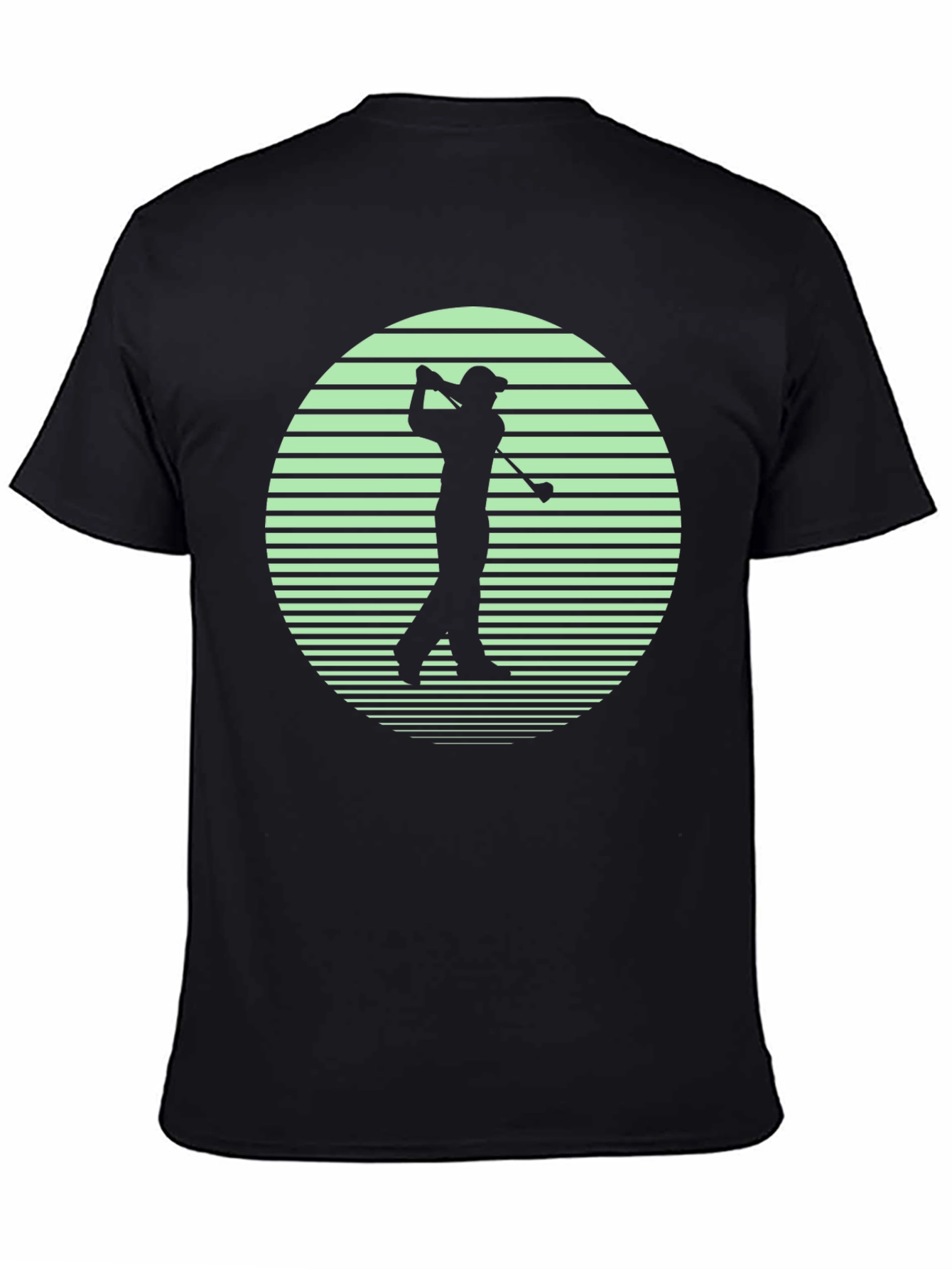 Golf Silhouette Graphic Tee - Retro Style T-Shirt