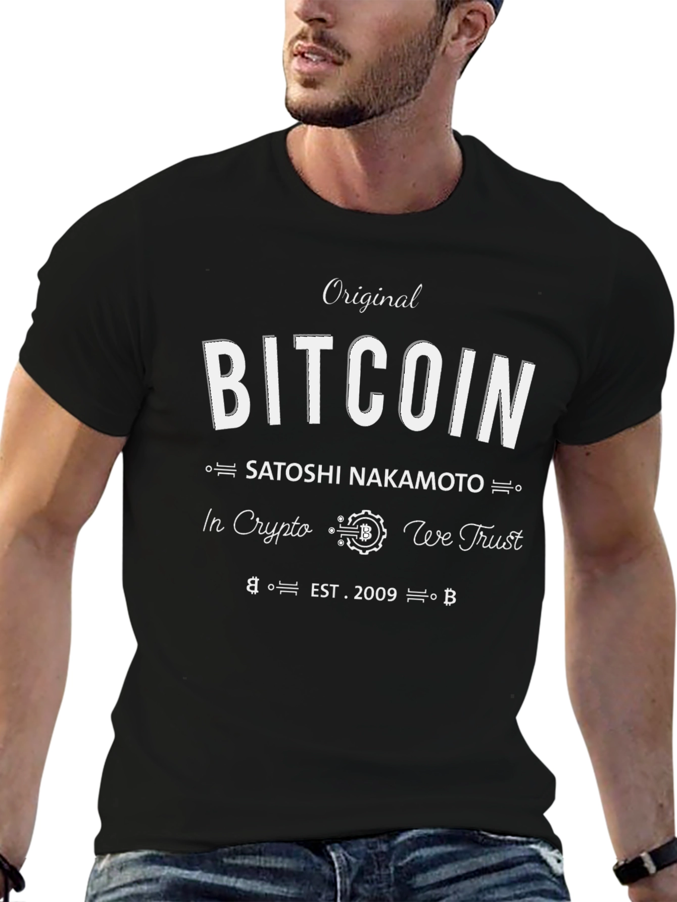 Original Bitcoin Crypto T-Shirt - Satoshi Nakamoto