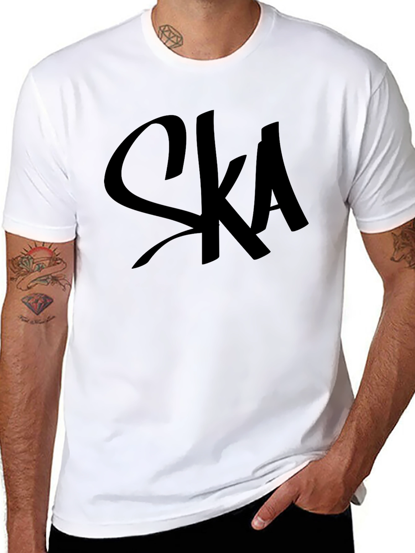 SKA T-Shirt - Black Cotton Blend