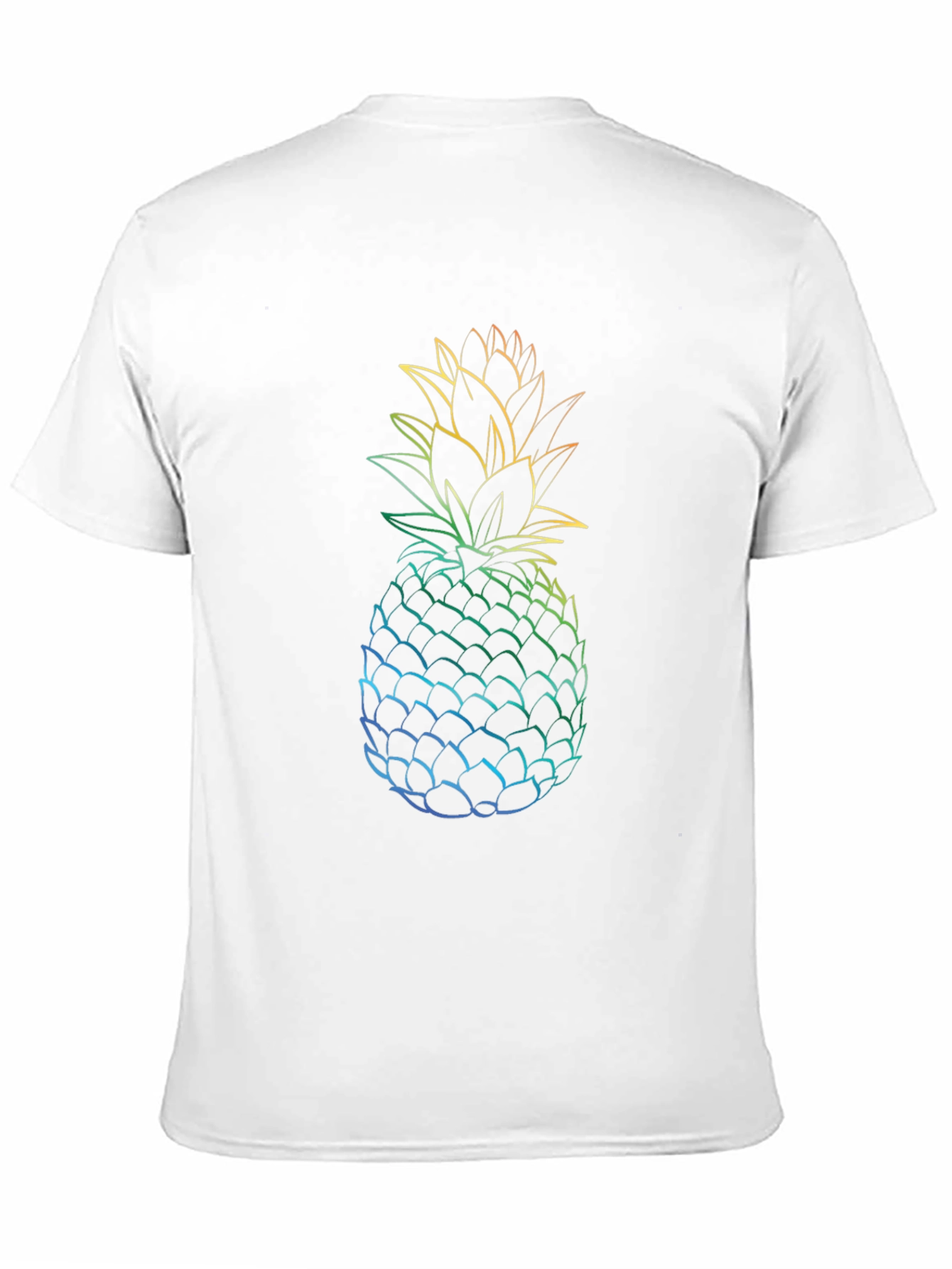 Rainbow Pineapple Graphic Tee - Black T-Shirt