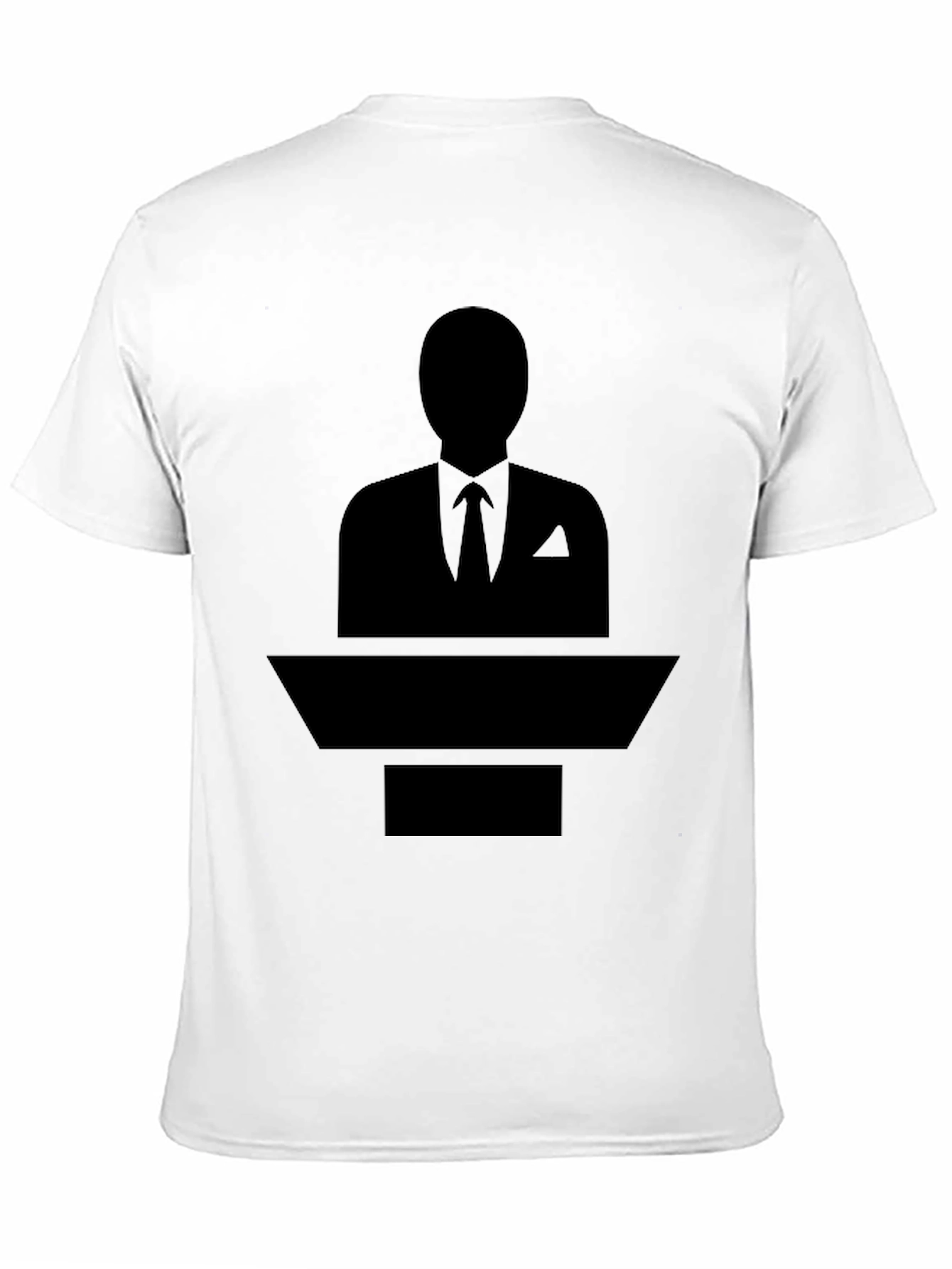 Black Silhouette Suit T-Shirt