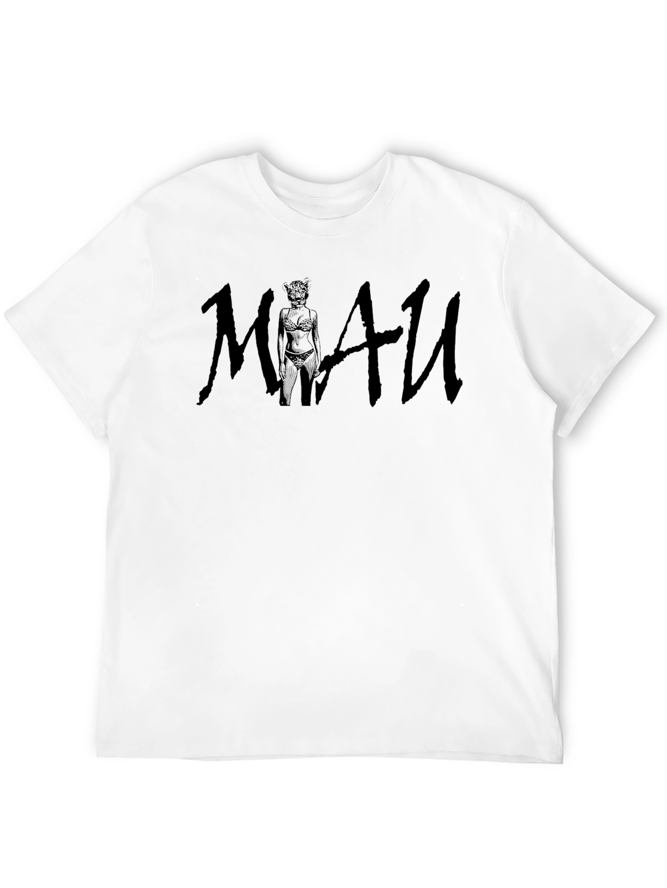 Mens Black MI4U Graphic Print T-Shirt