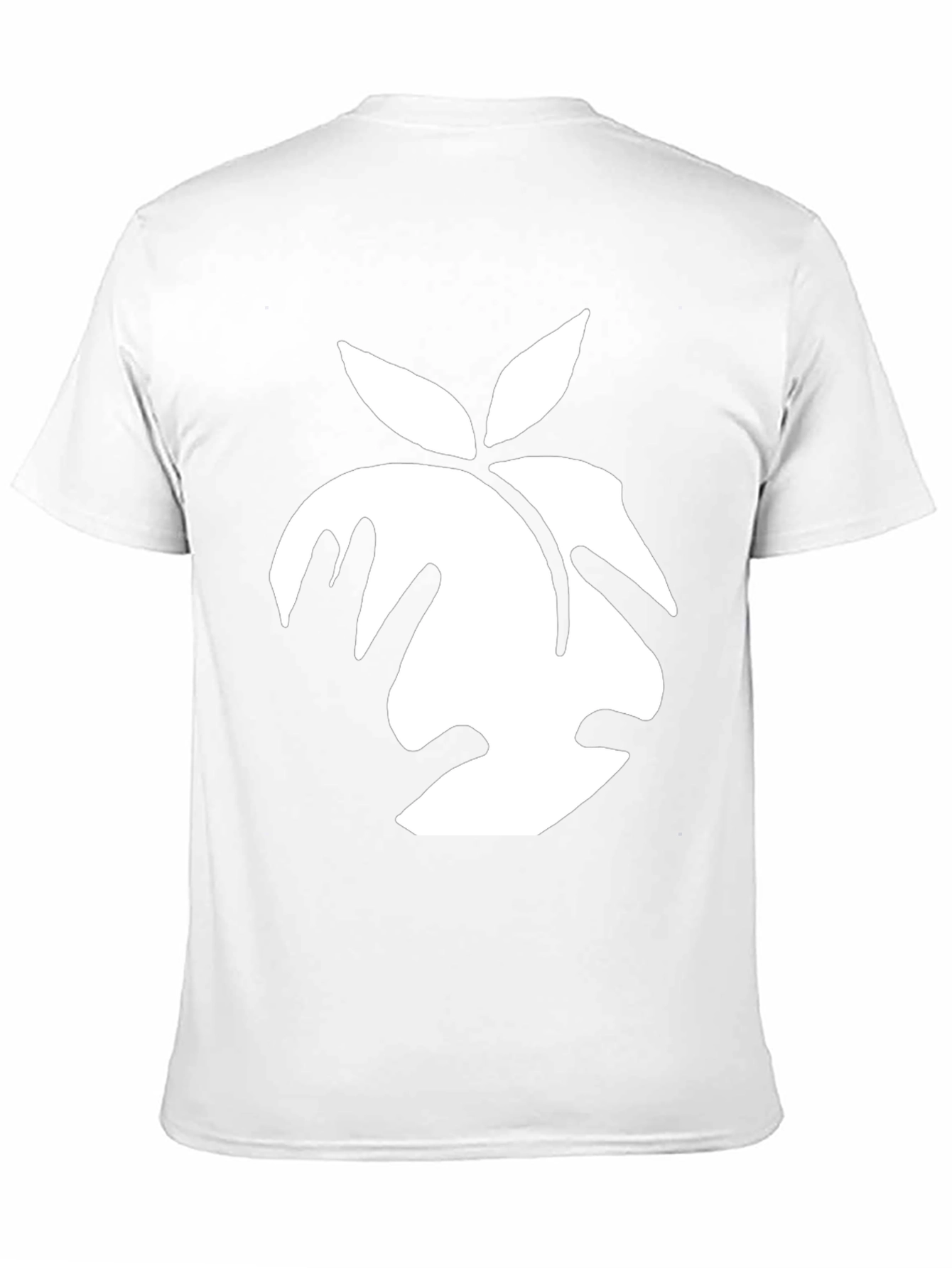 Peach Graphic Black T-Shirt - Soft Cotton Blend