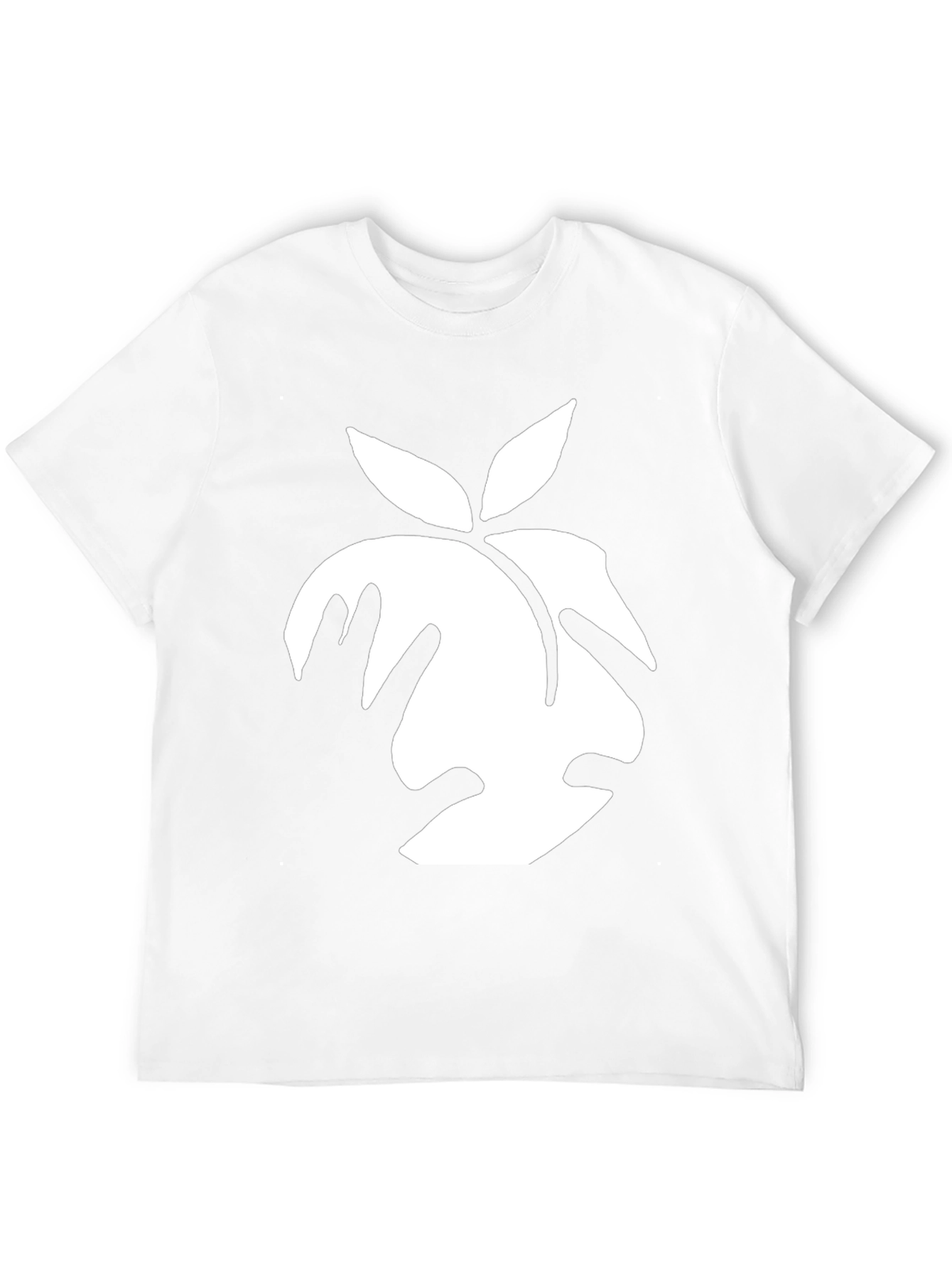 Peach Graphic Black T-Shirt - Soft Cotton Blend