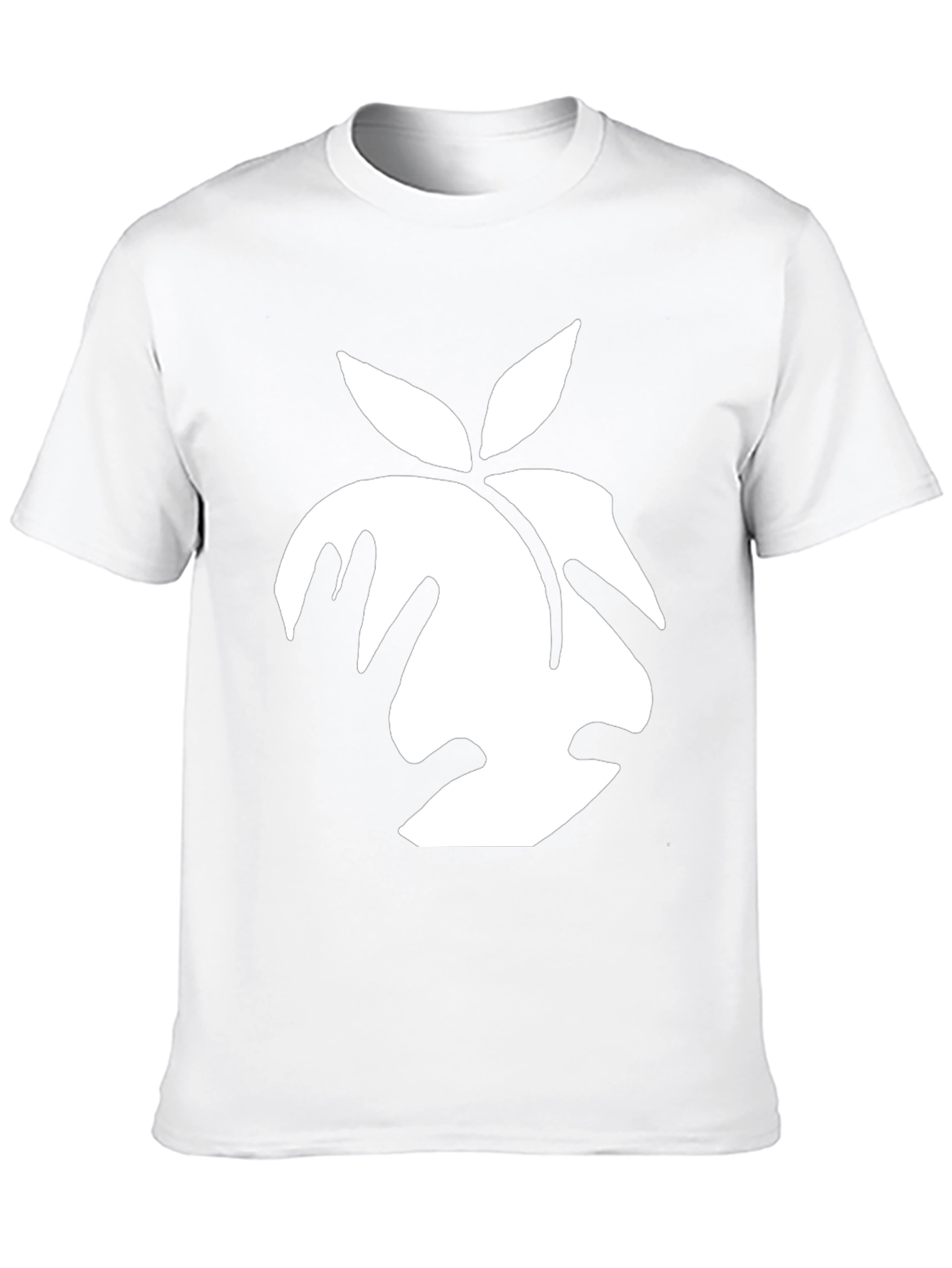 Peach Graphic Black T-Shirt - Soft Cotton Blend