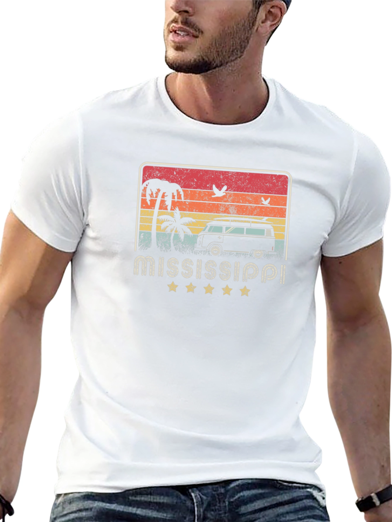 Mississippi Beach Van Graphic T-Shirt