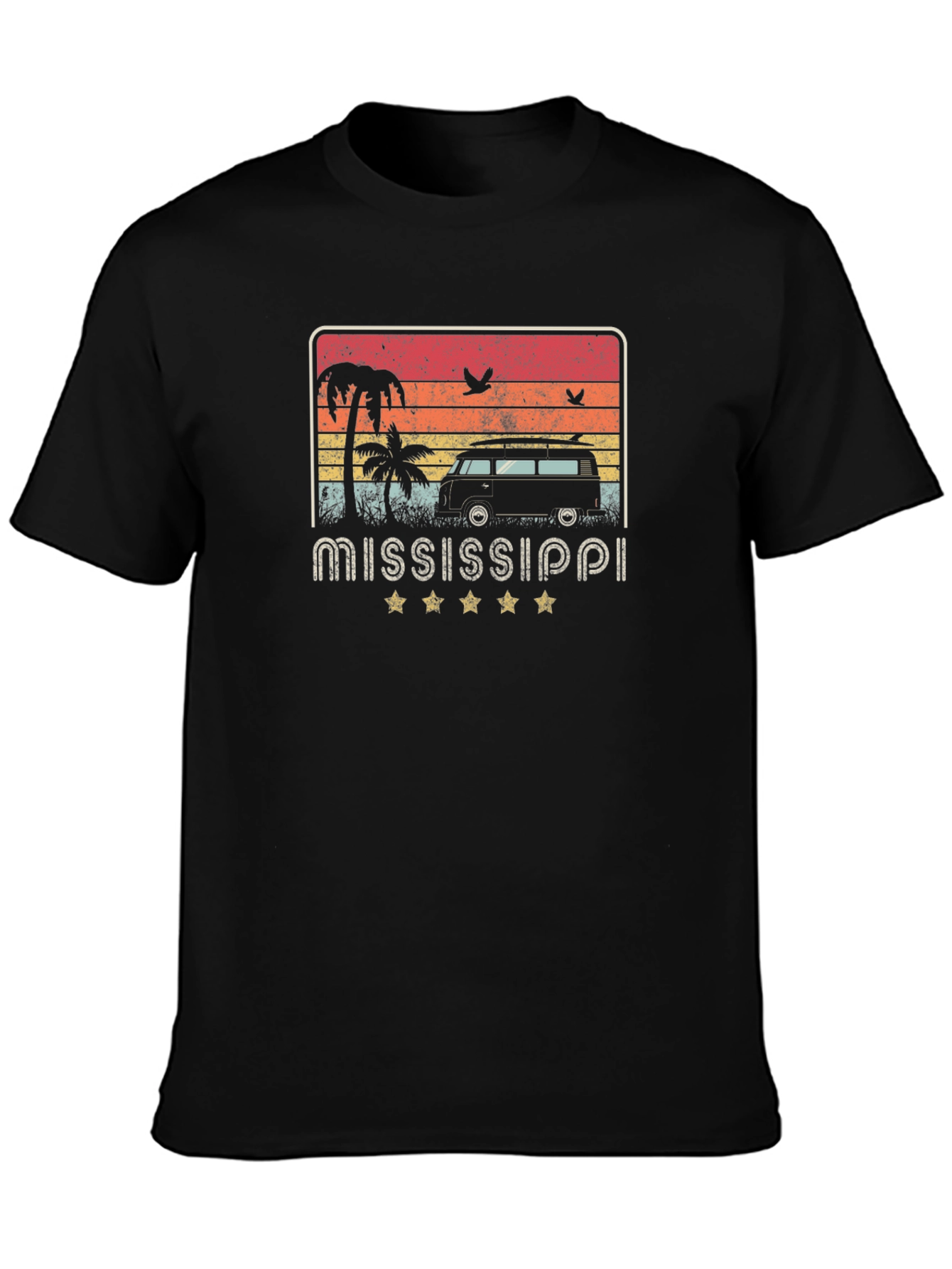 Mississippi Beach Van Graphic T-Shirt