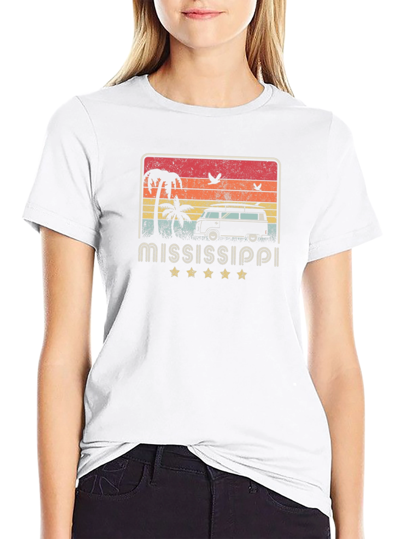 Mississippi Beach Van Graphic T-Shirt