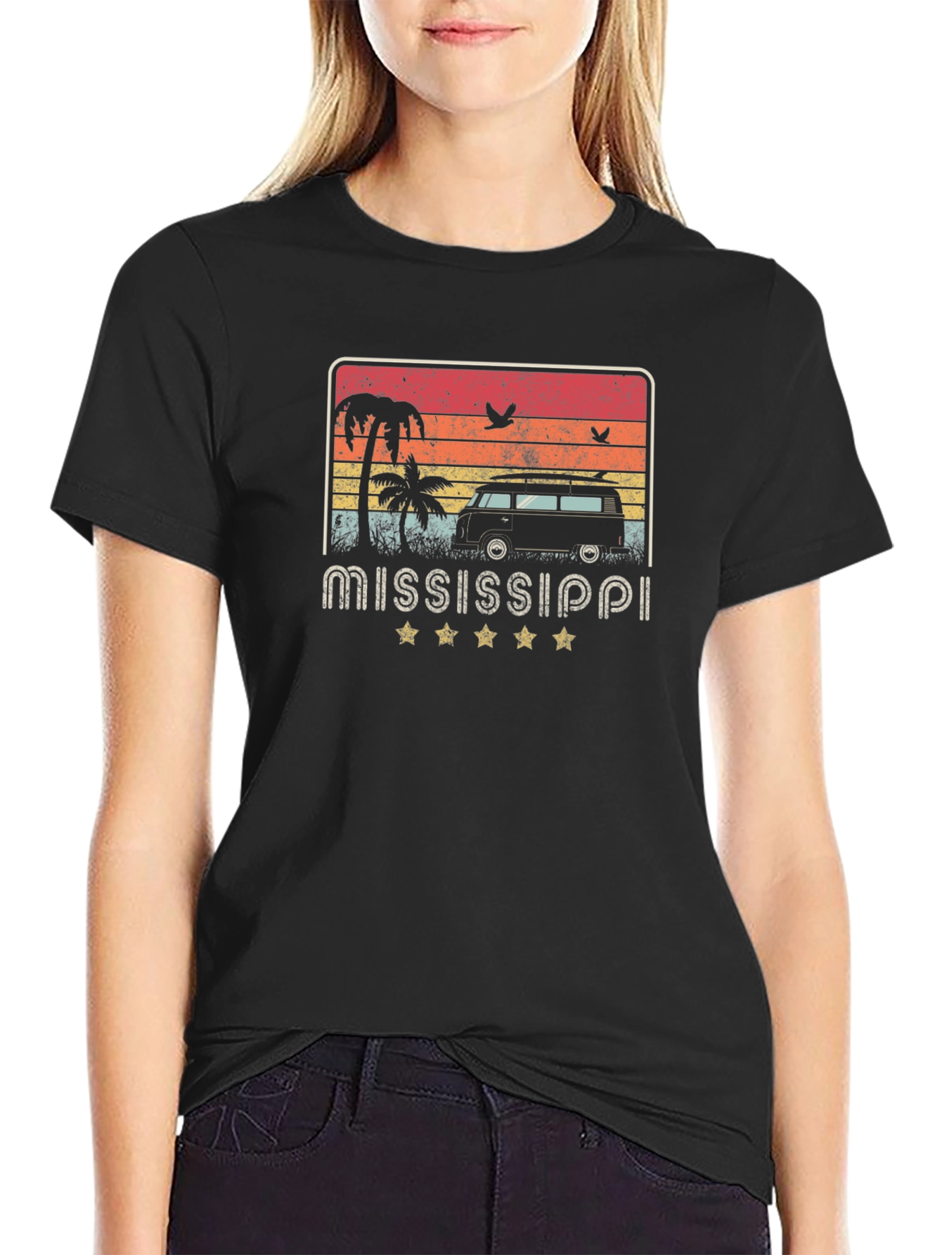 Mississippi Beach Van Graphic T-Shirt