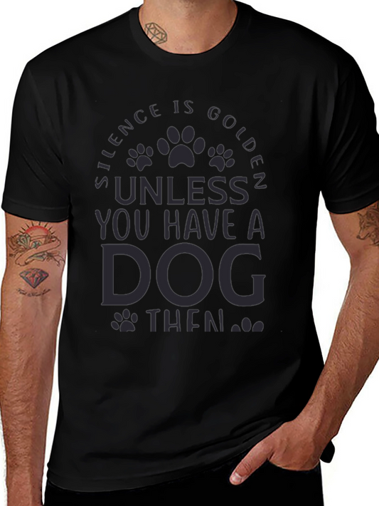 Silence is Golden Dog T-Shirt