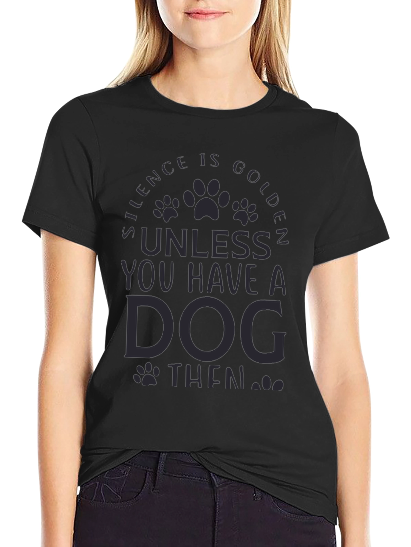 Silence is Golden Dog T-Shirt