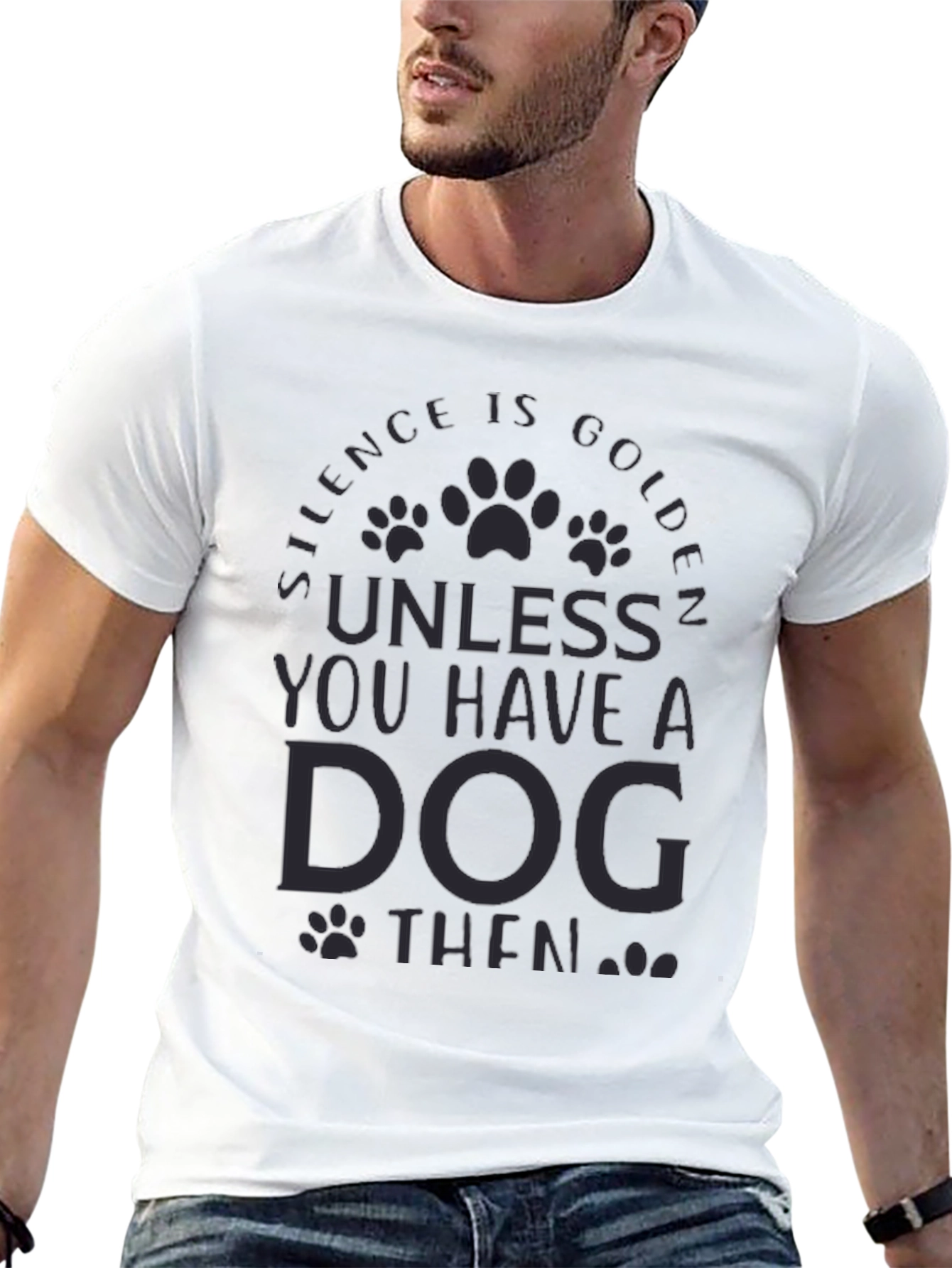 Silence is Golden Dog T-Shirt