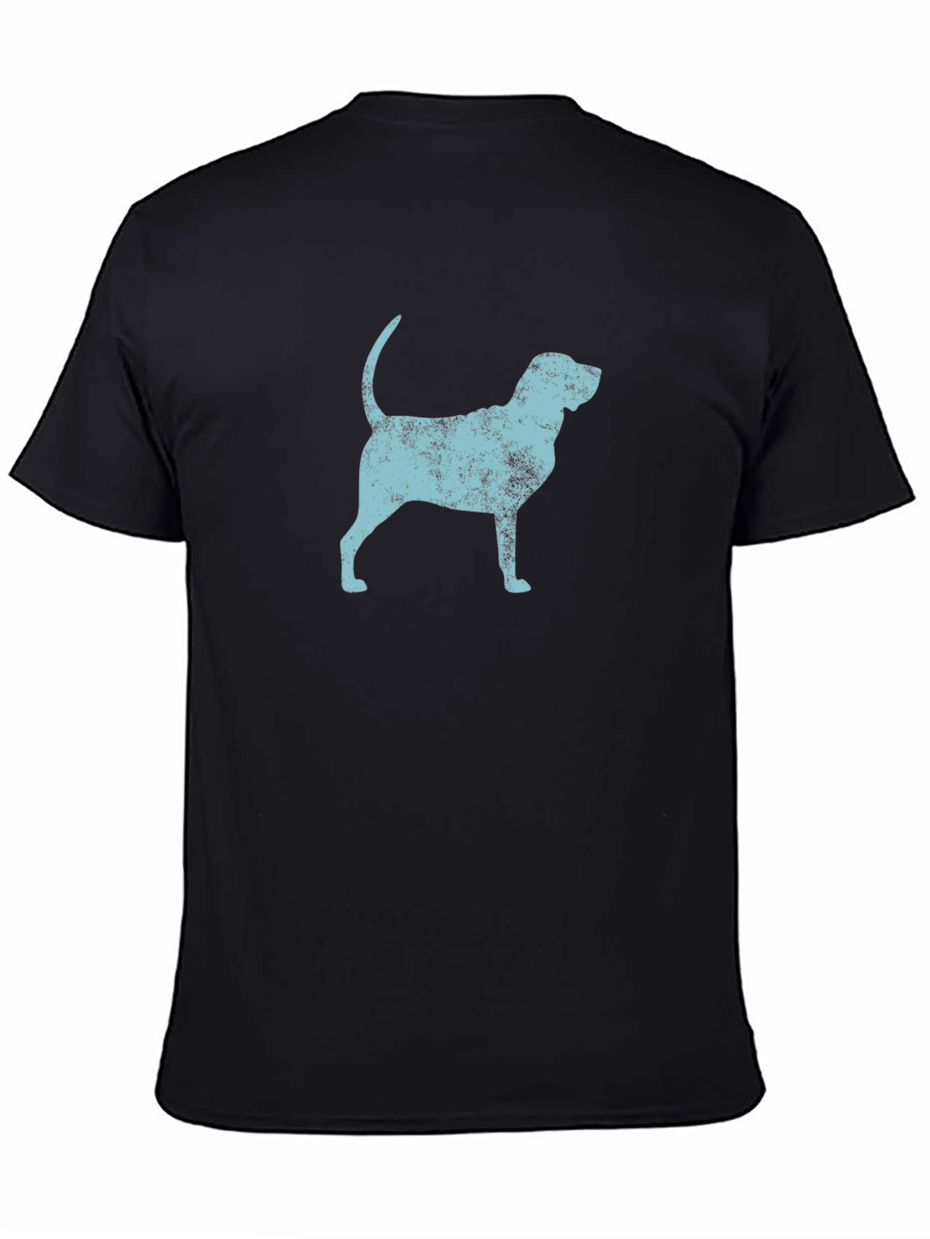 Dog Silhouette Graphic Black T-Shirt
