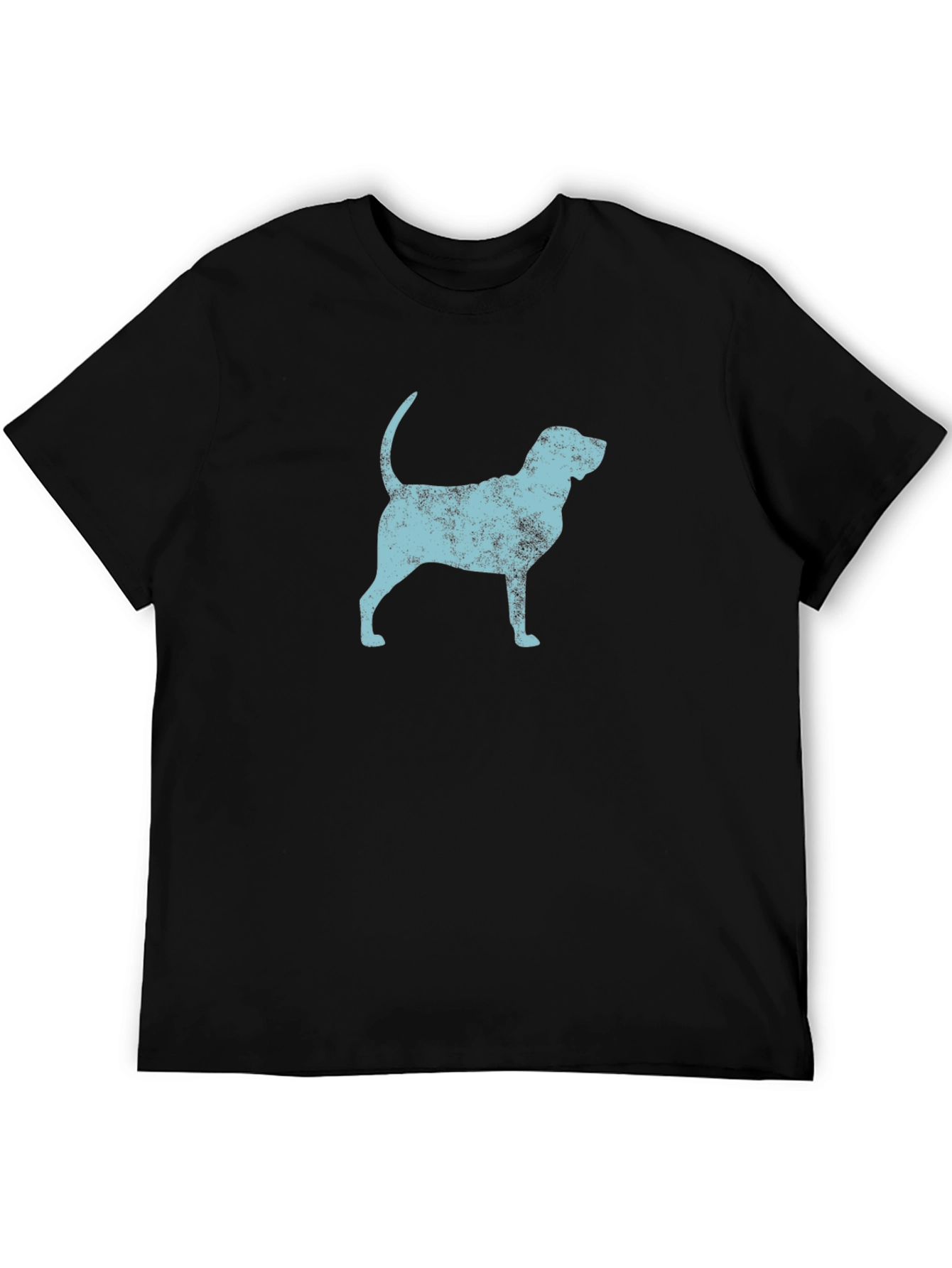Dog Silhouette Graphic Black T-Shirt
