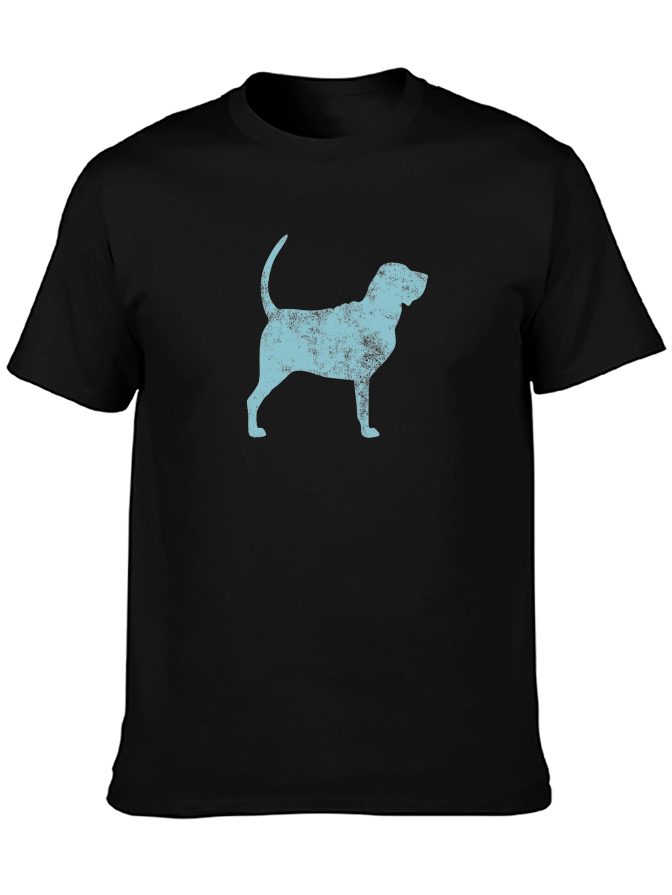 Dog Silhouette Graphic Black T-Shirt