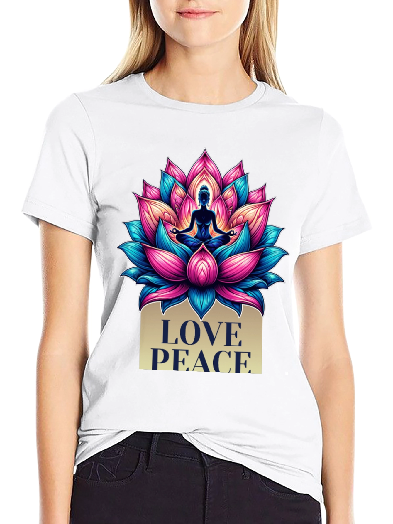 Love Peace Lotus Graphic Tee