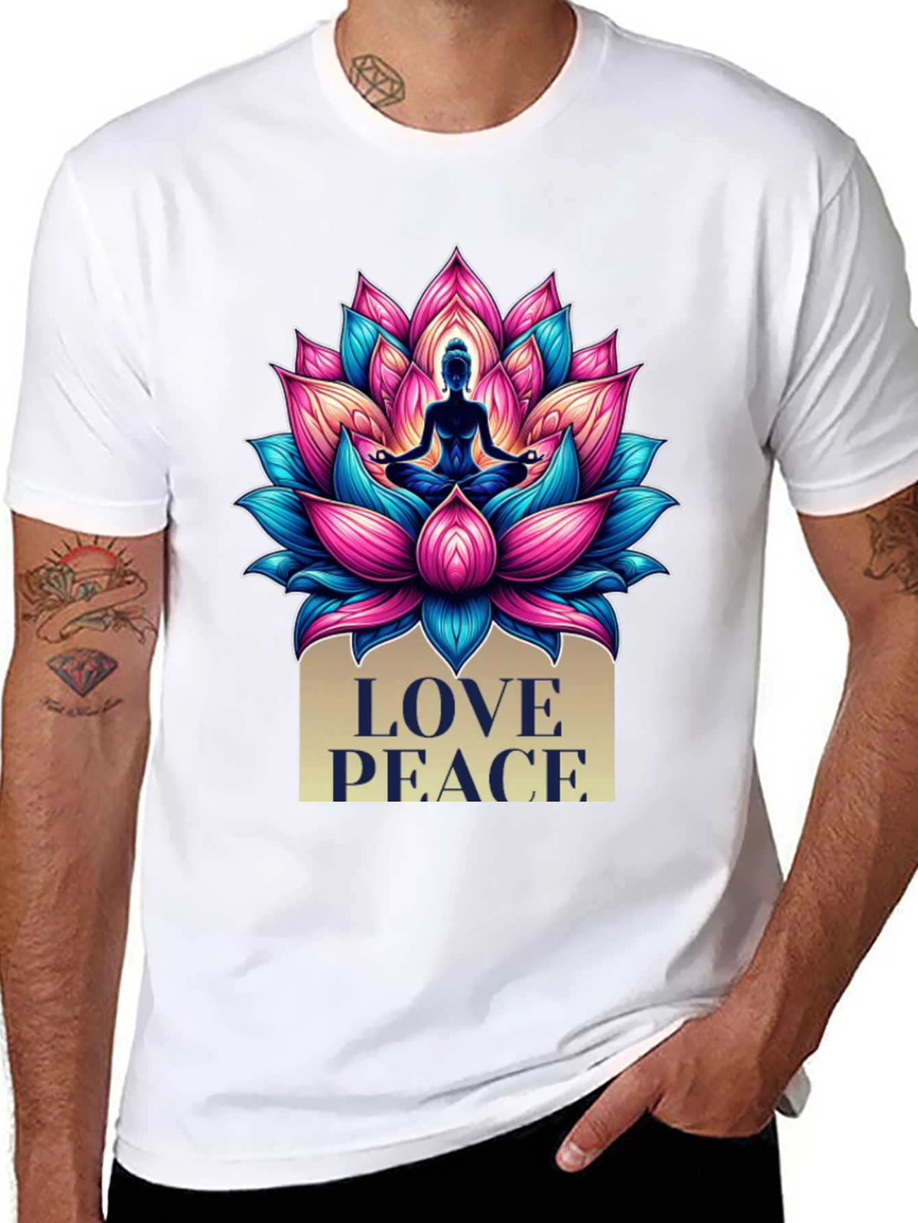 Love Peace Lotus Graphic Tee