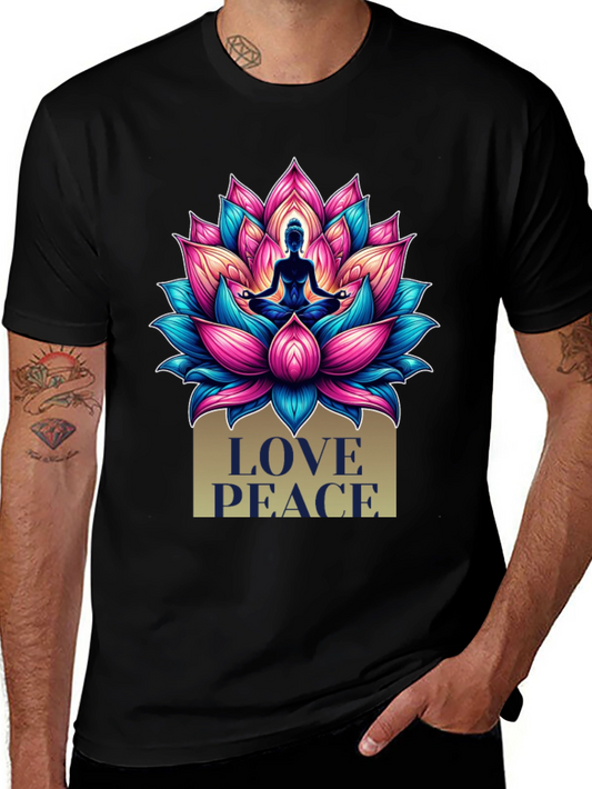 Love Peace Lotus Graphic Tee