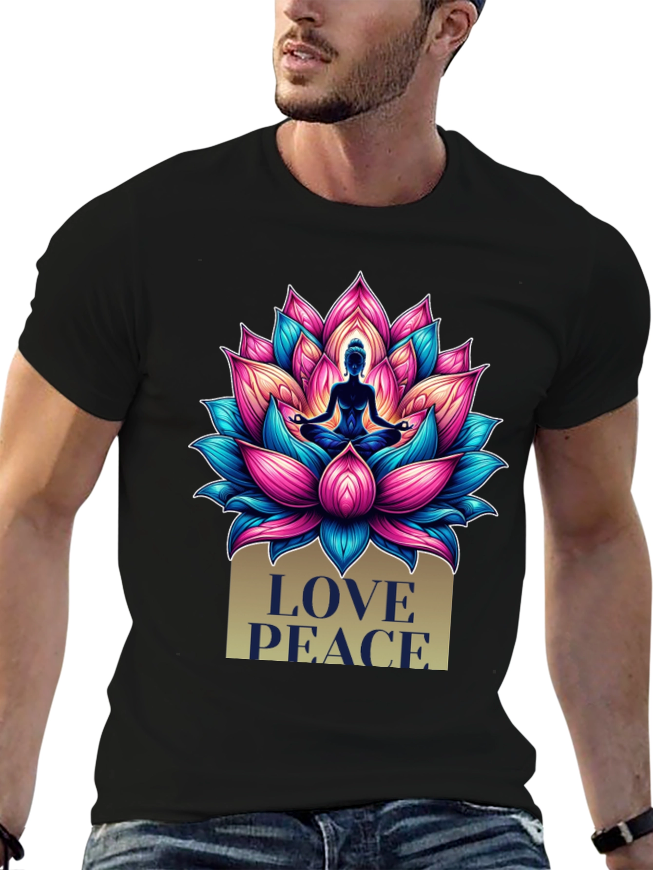 Love Peace Lotus Graphic Tee