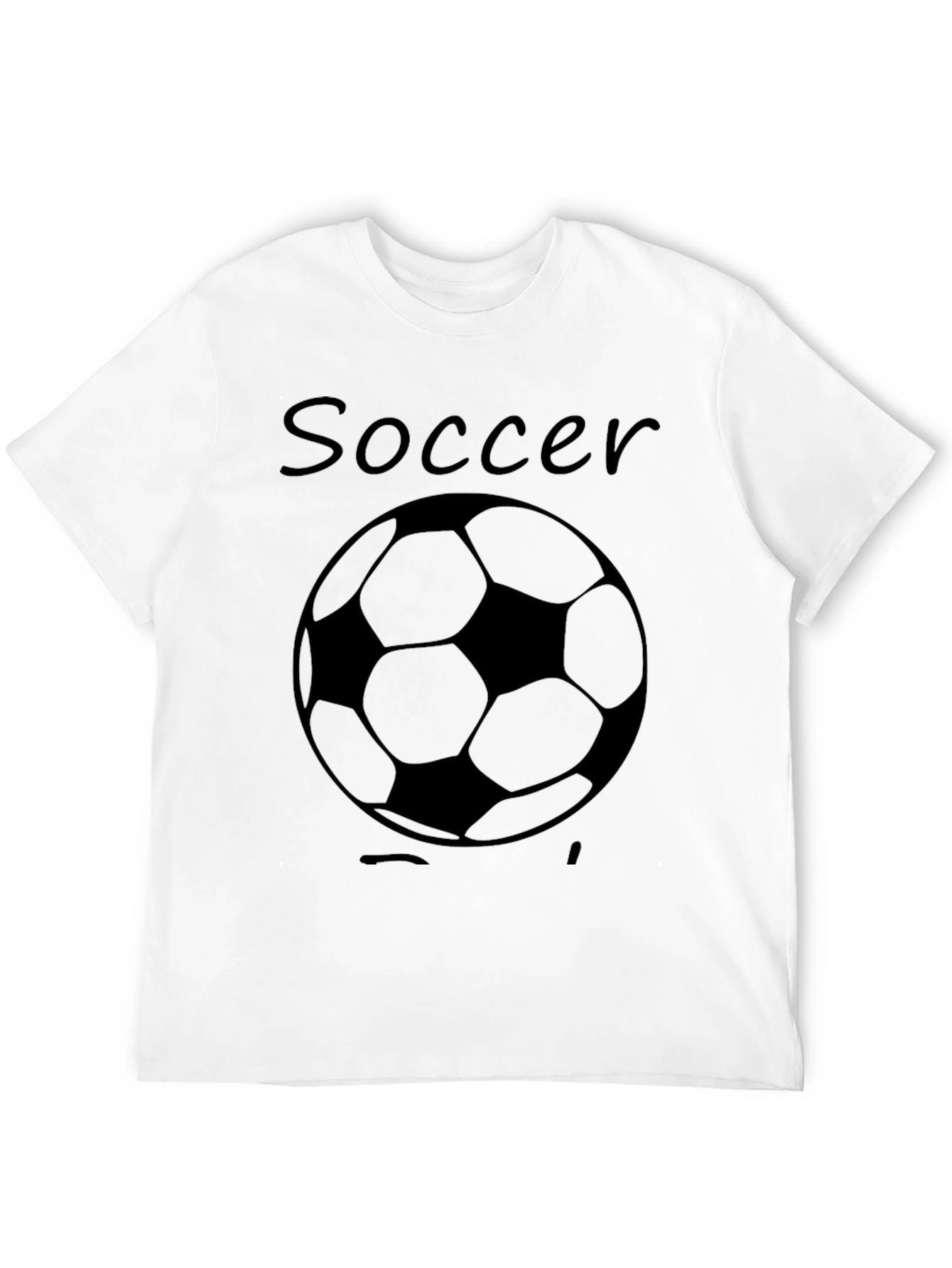 Soccer Ball Graphic Tee - Black Cotton Shirt