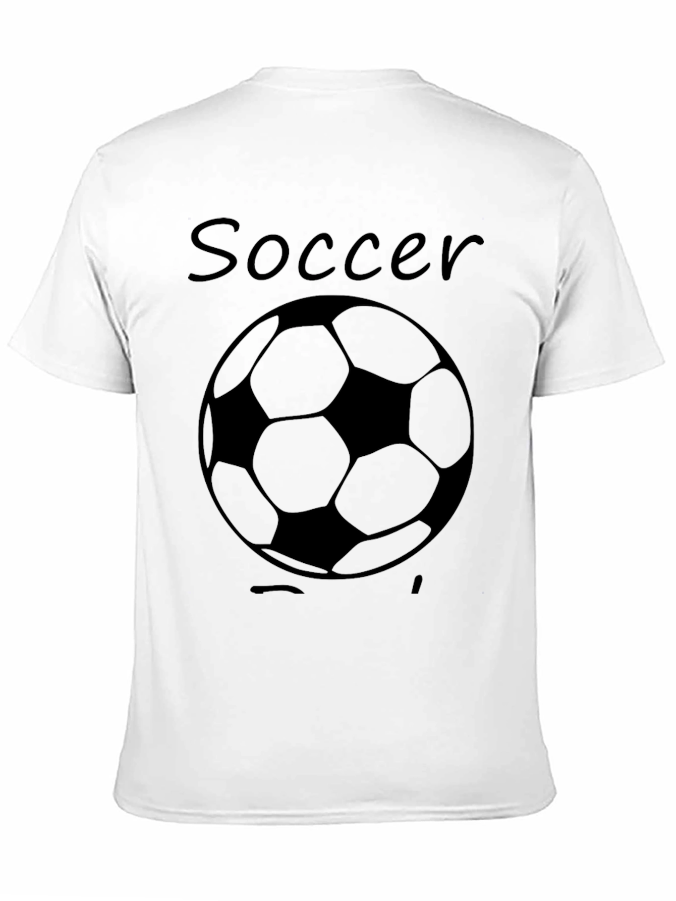 Soccer Ball Graphic Tee - Black Cotton Shirt