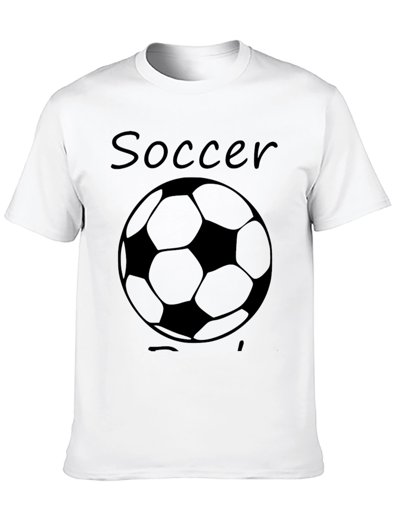 Soccer Ball Graphic Tee - Black Cotton Shirt