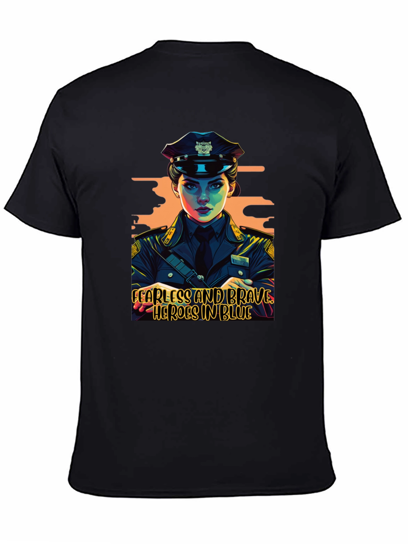 Fearless Heroes in Blue Graphic T-Shirt