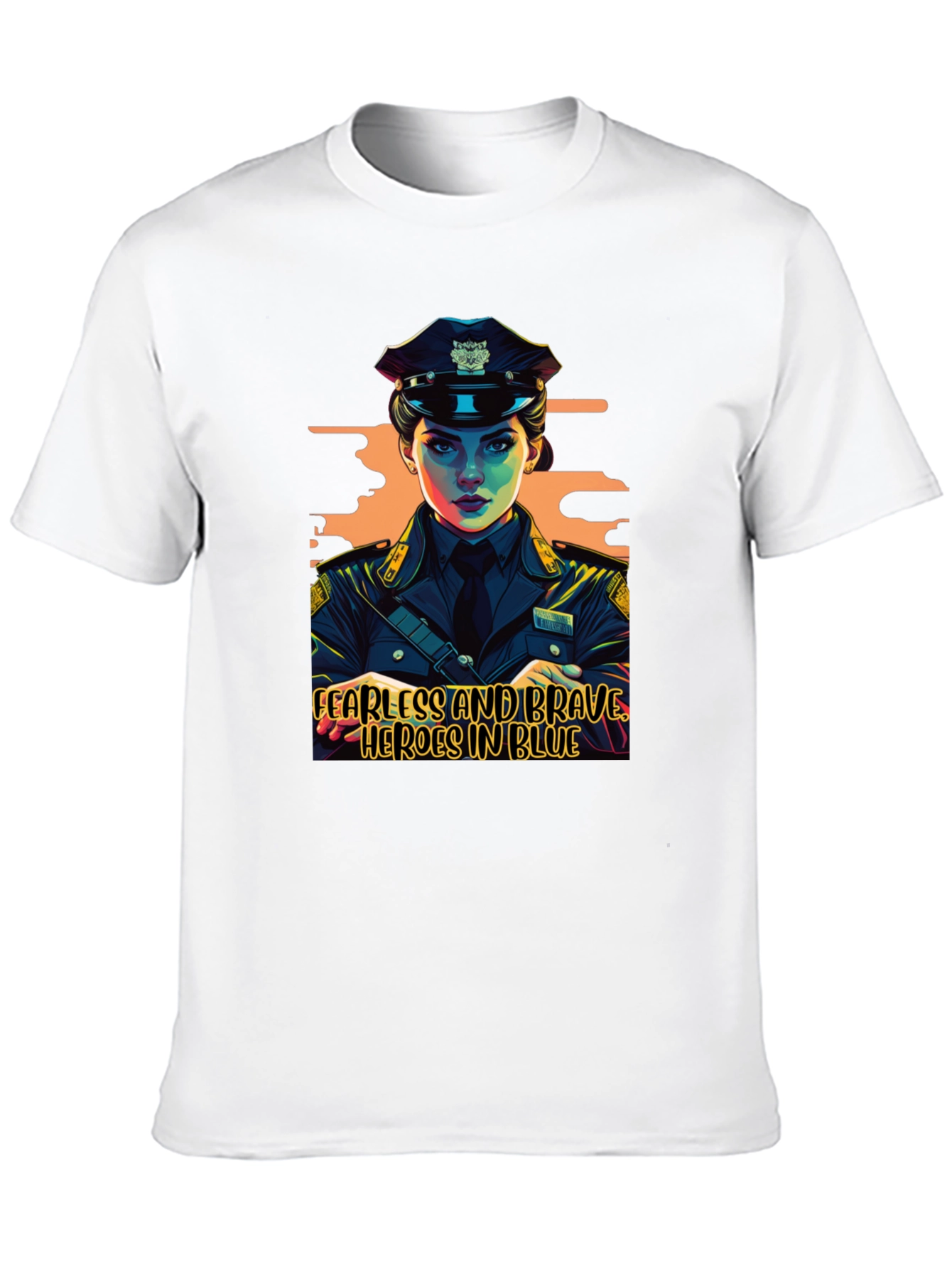 Fearless Heroes in Blue Graphic T-Shirt